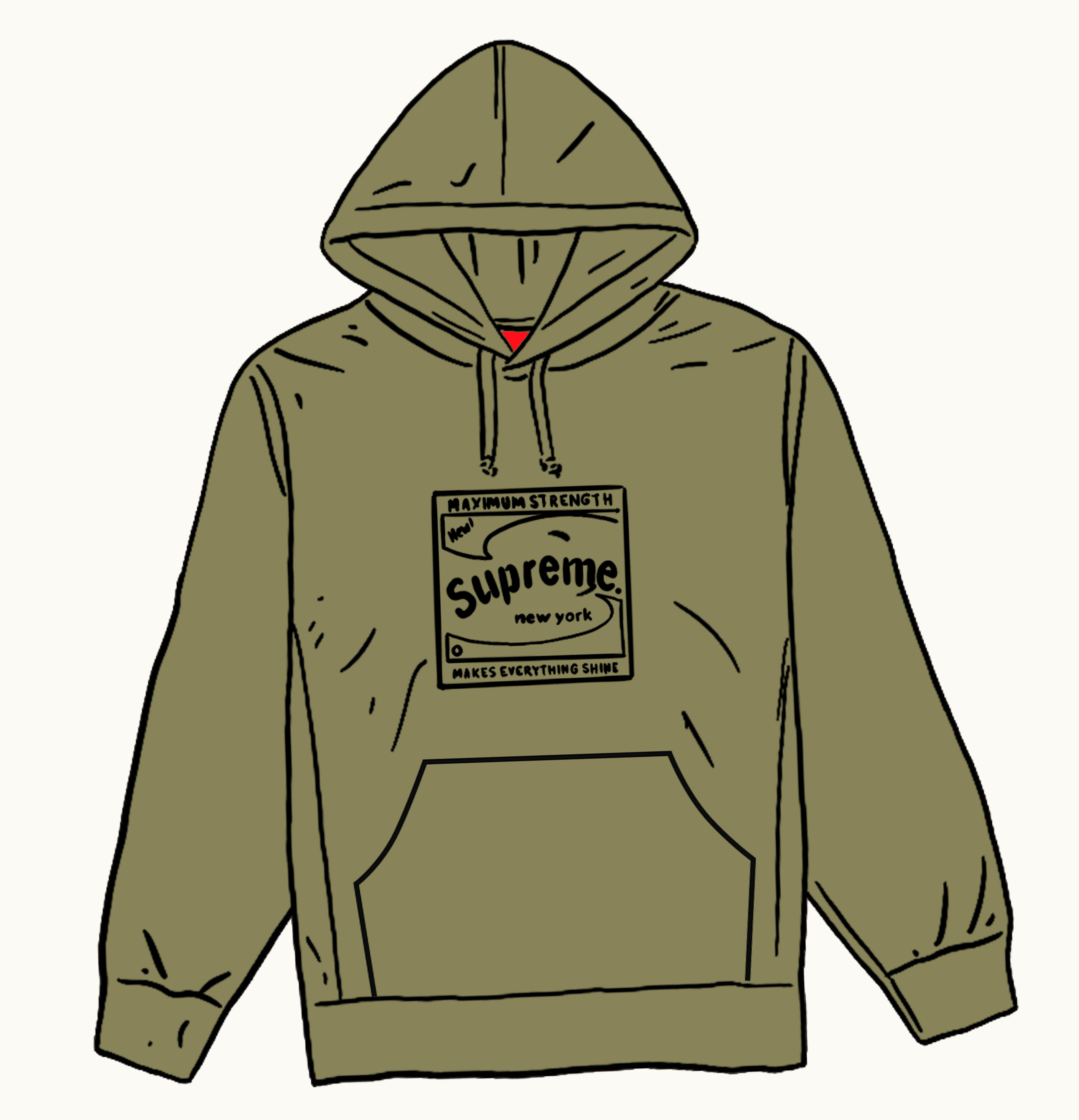 Supreme Supreme Shine Hooded Sweatshirt Light Olive