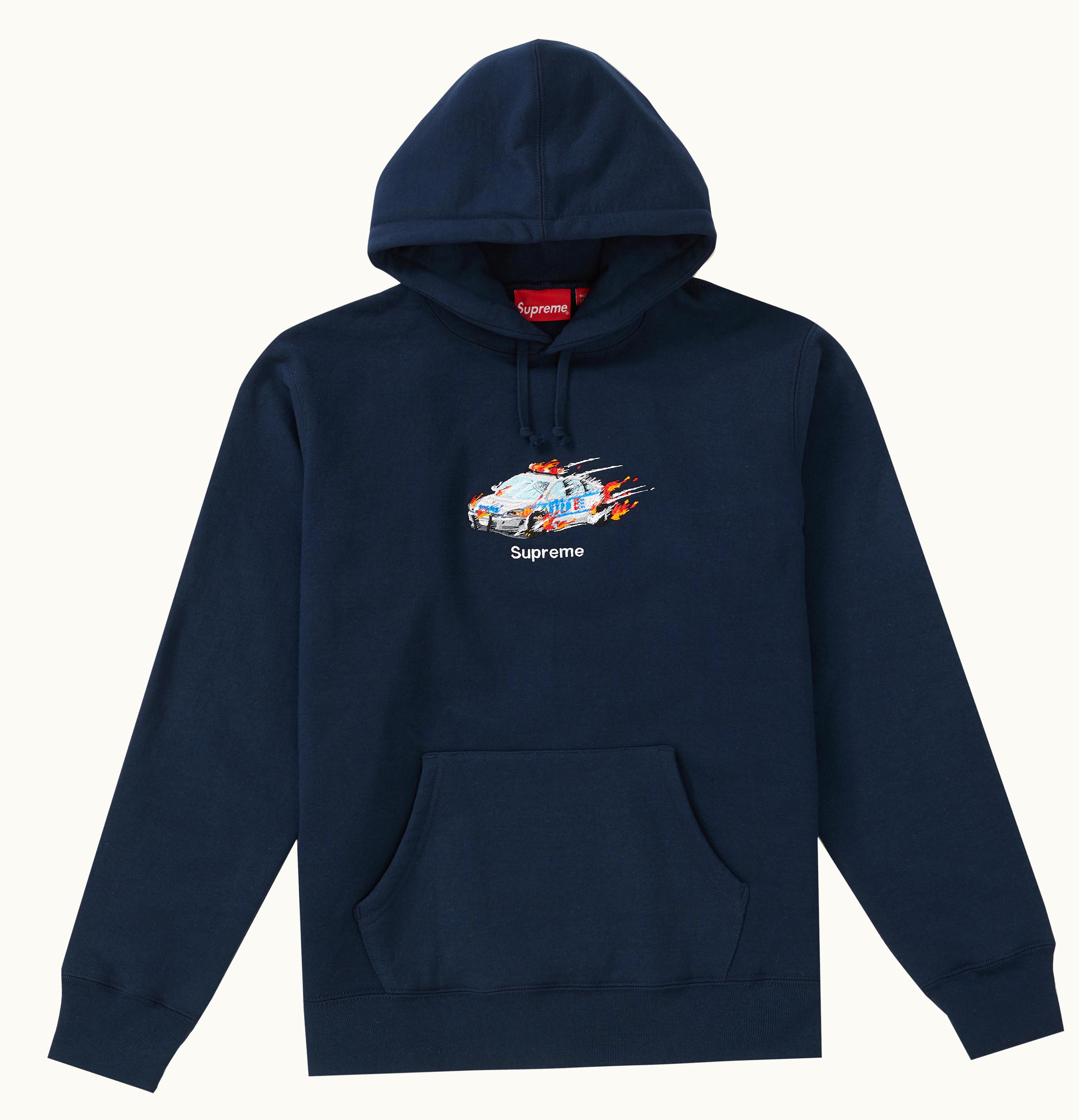 Supreme Supreme Cop Car Hooded Sweatshirt Navy