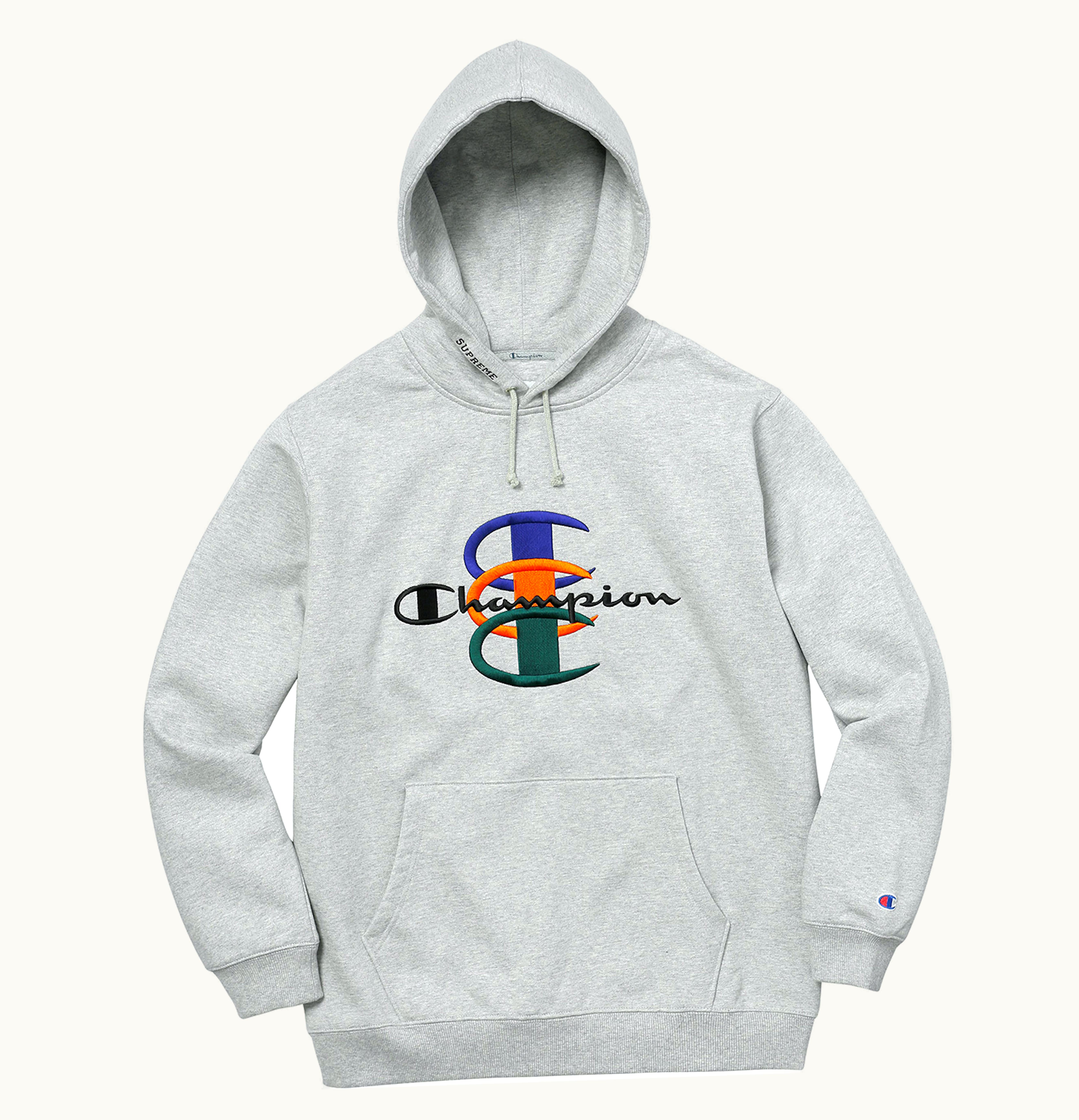 Supreme Supreme Champion Stacked C Hooded Sweatshirt Heather Grey
