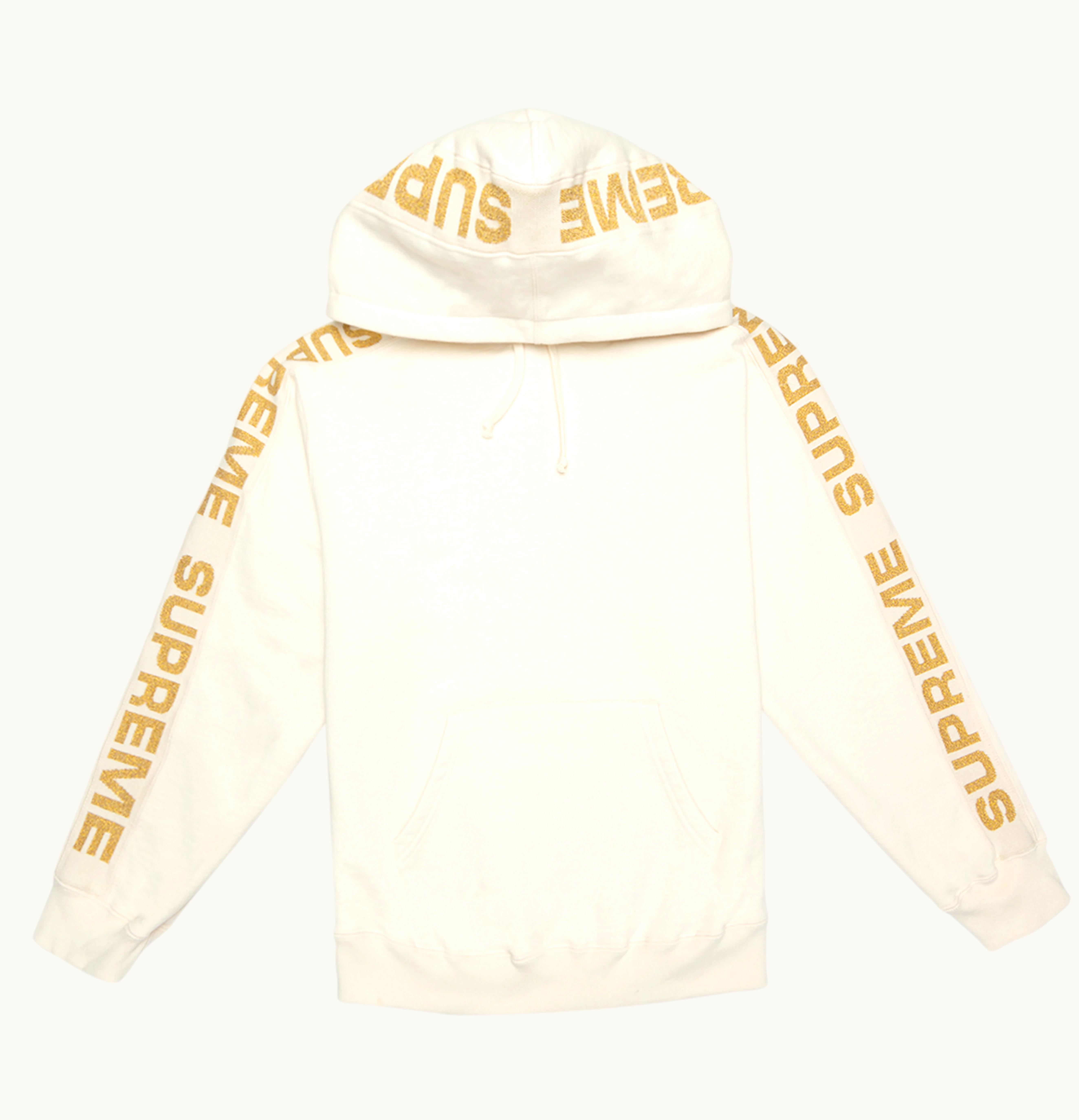 Supreme Supreme Metallic Rib Hooded Sweatshirt Natural
