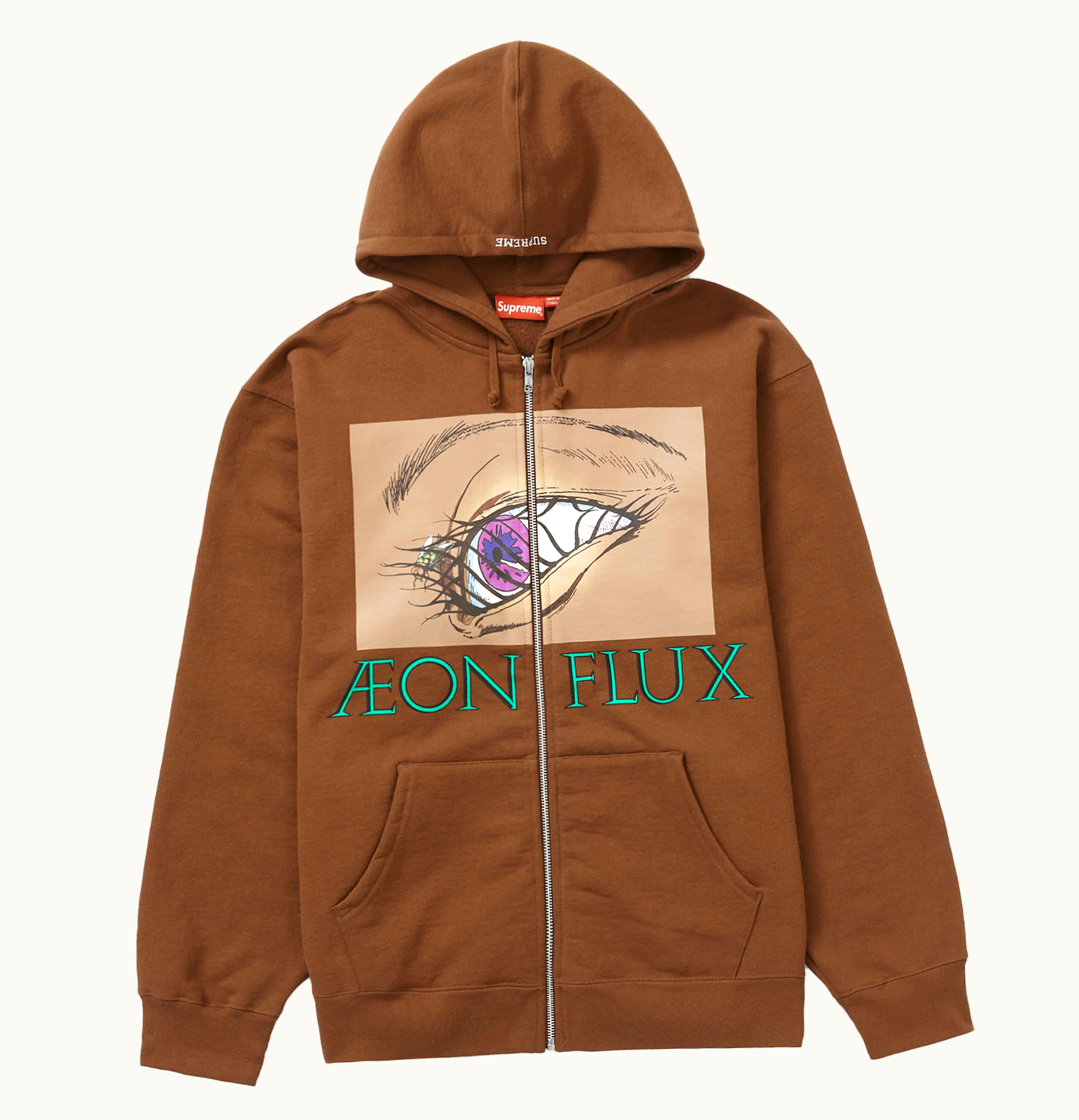 Supreme Supreme Aeon Flux Zip Up Hooded Sweatshirt Brown