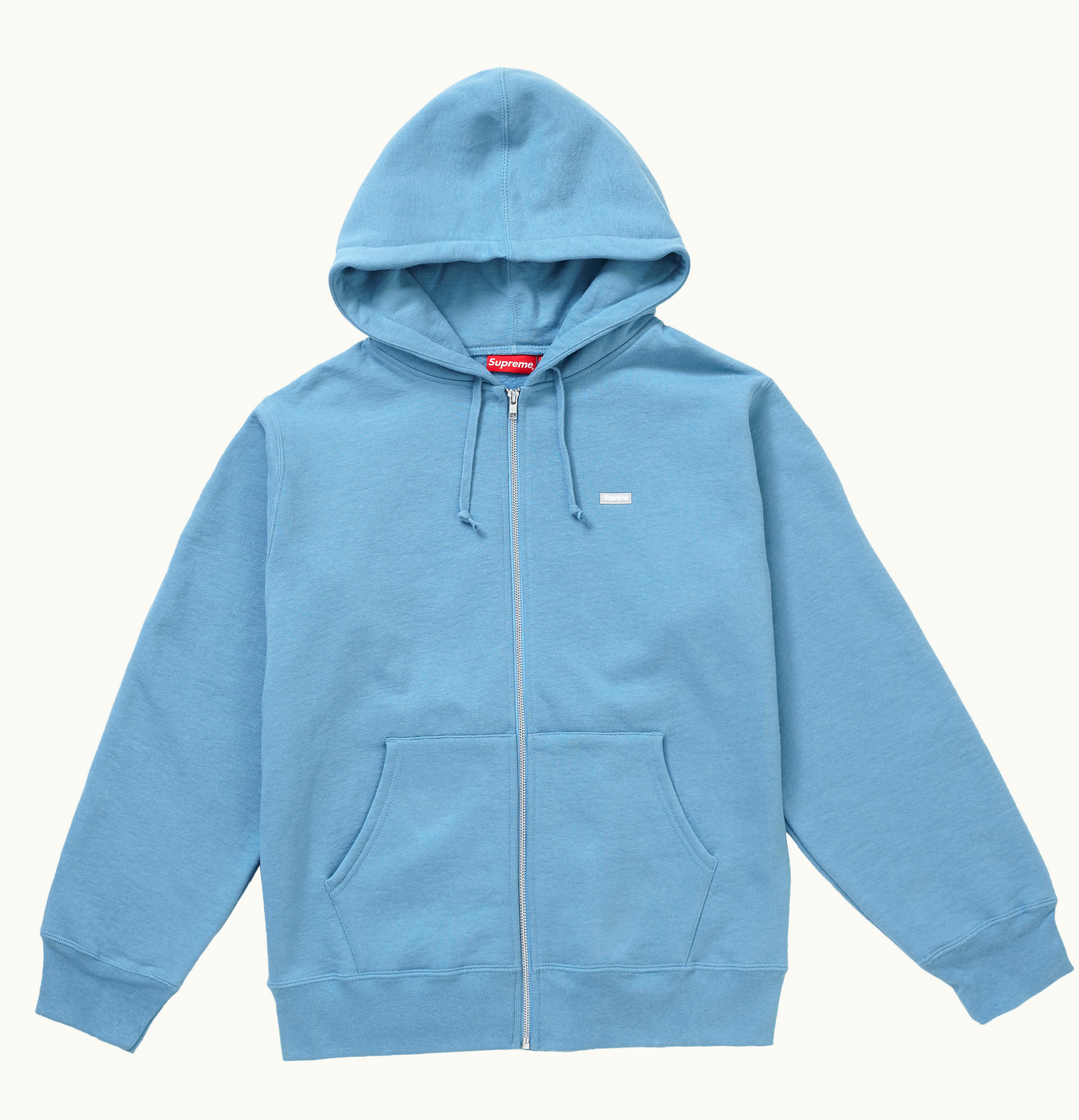 Supreme Supreme Reflective Small Box Zip Up Sweatshirt Dusty Blue