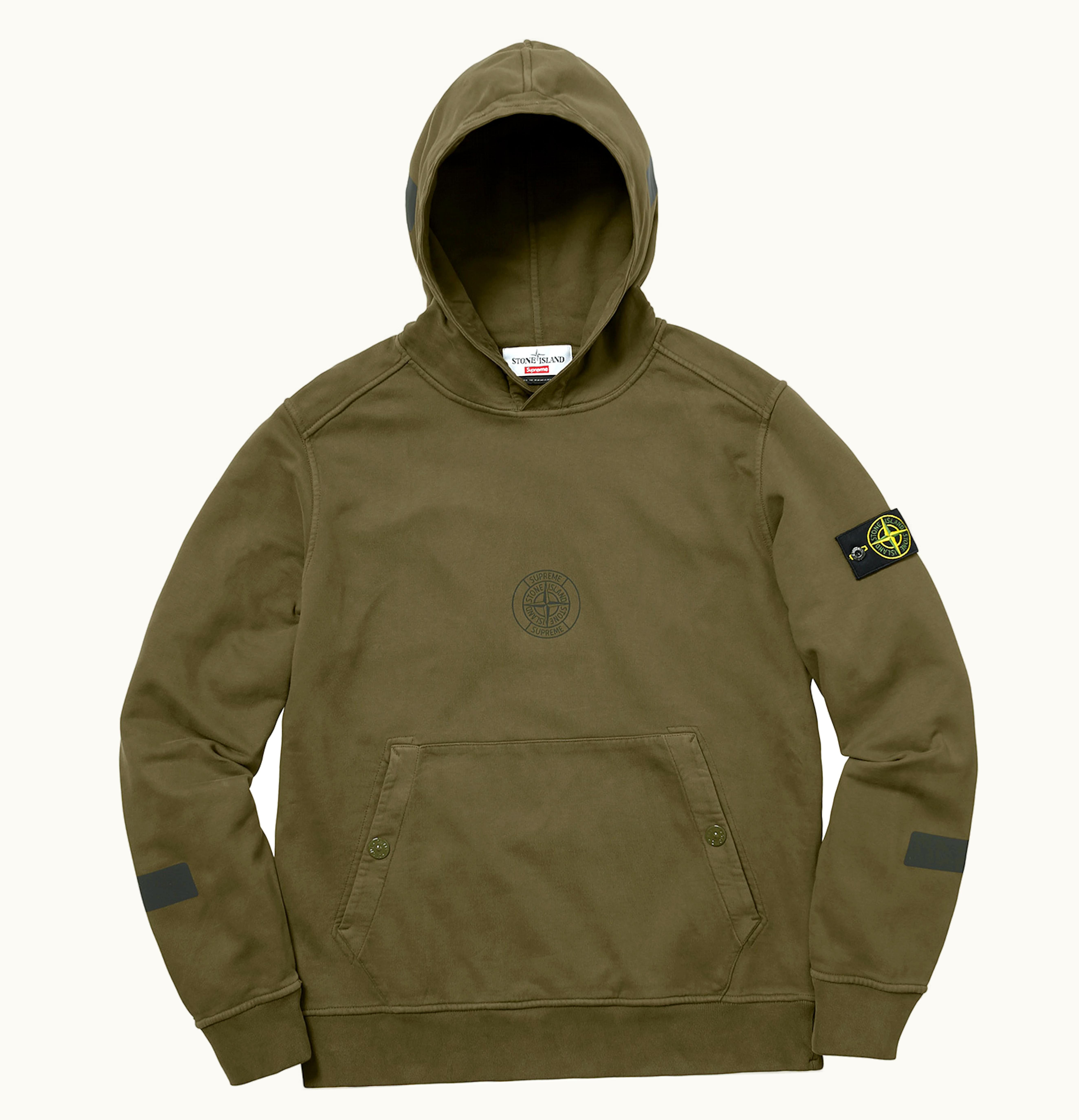 Supreme Supreme Stone Island Hooded Sweatshirt Olive