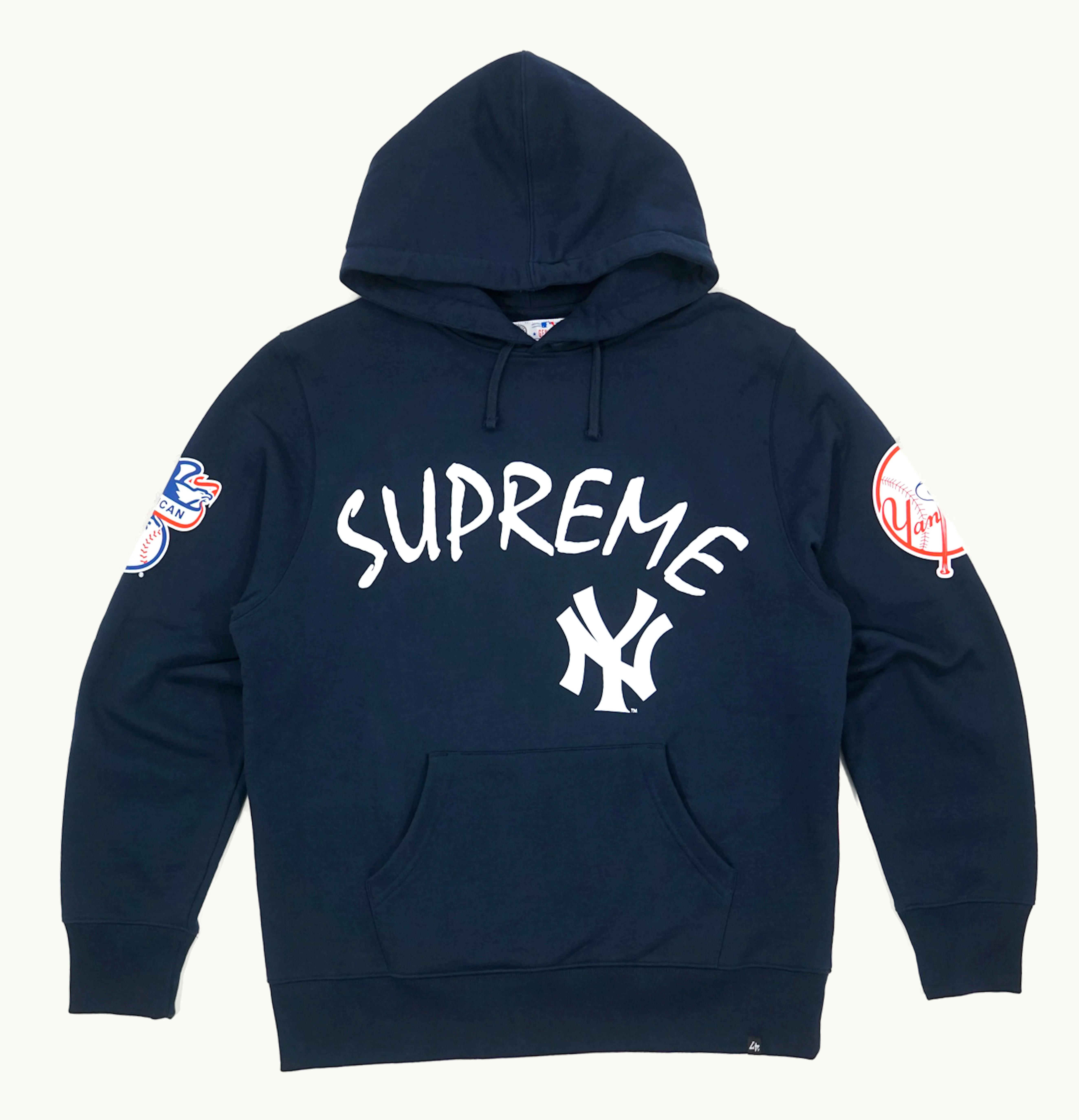 Supreme Supreme Yankees Hooded Sweatshirt Navy