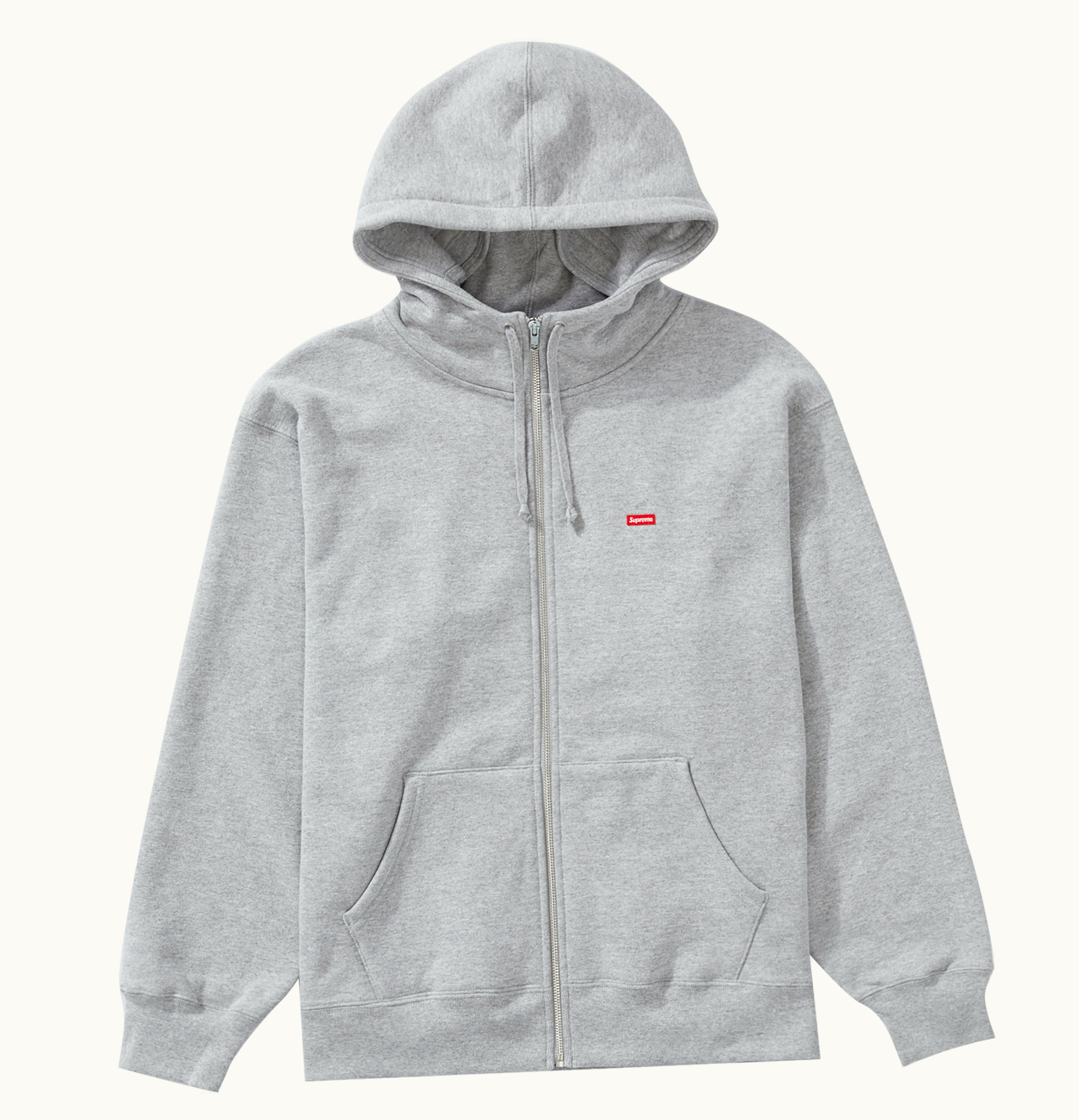 Supreme Supreme Small Box Facemask Zip Up Hooded Sweatshirt FW21 Heather Grey