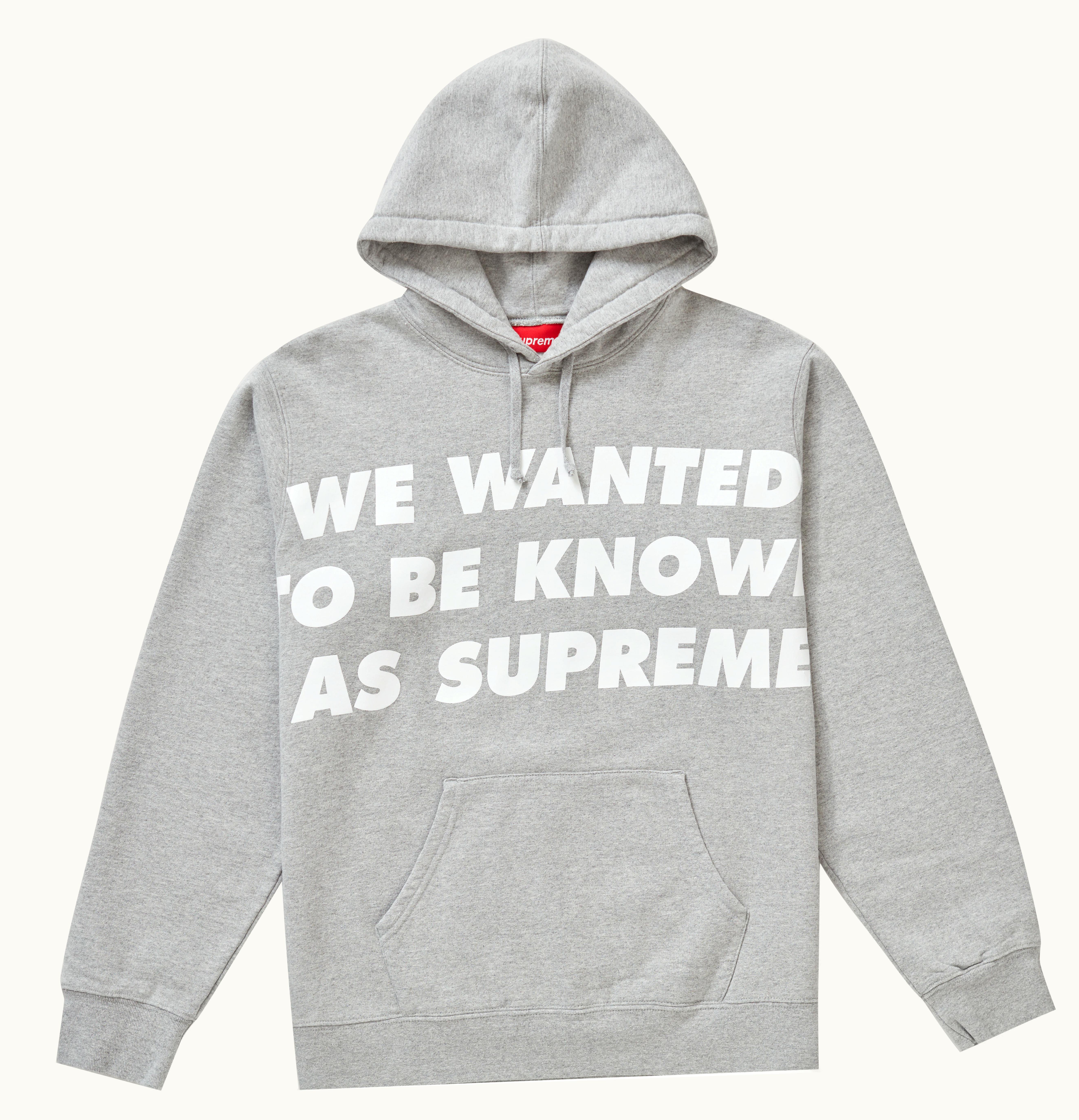 Supreme Supreme Known As Hooded Sweatshirt Heather Grey