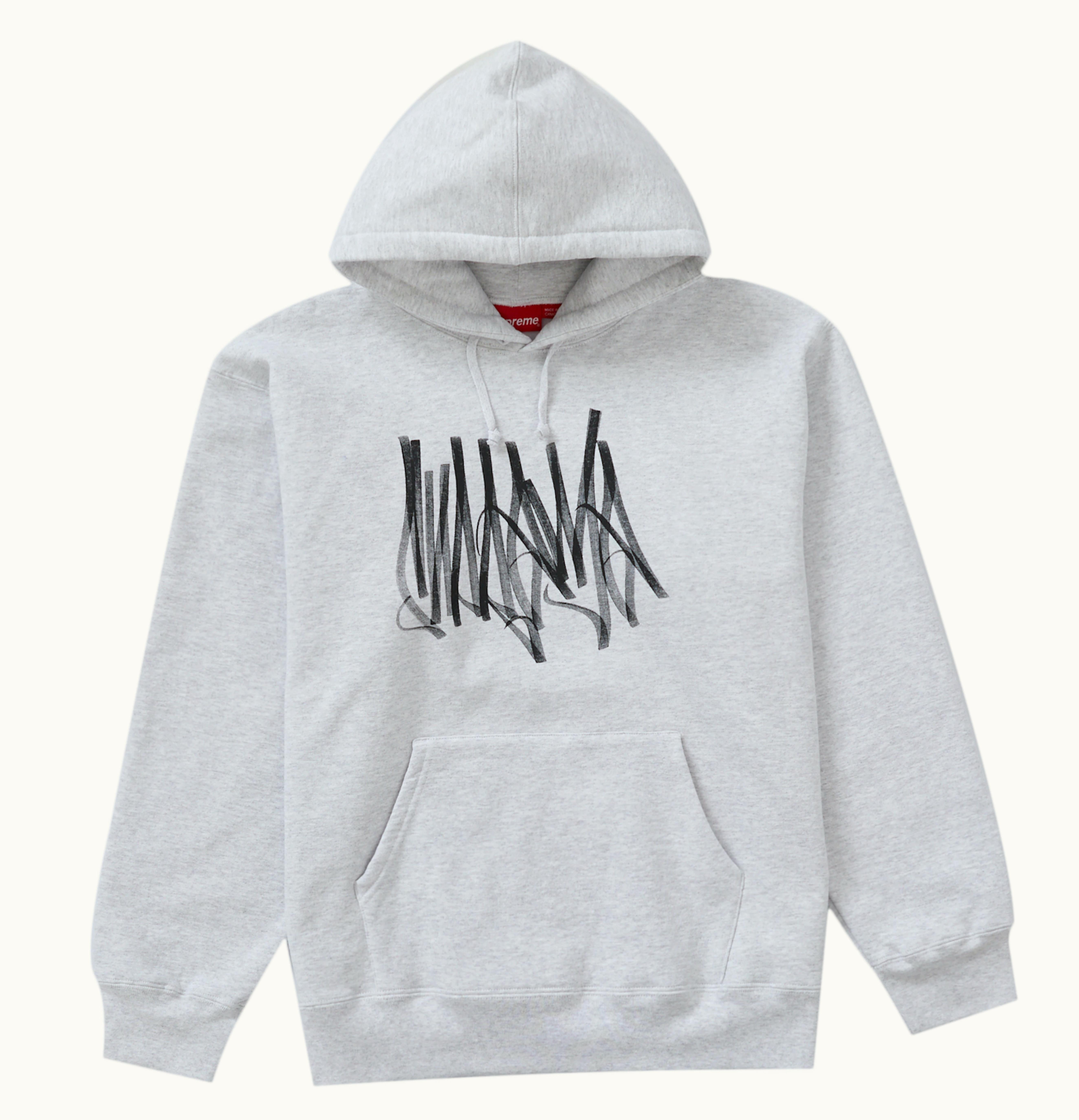 Supreme Supreme Tag Hooded Sweatshirt Ash Grey