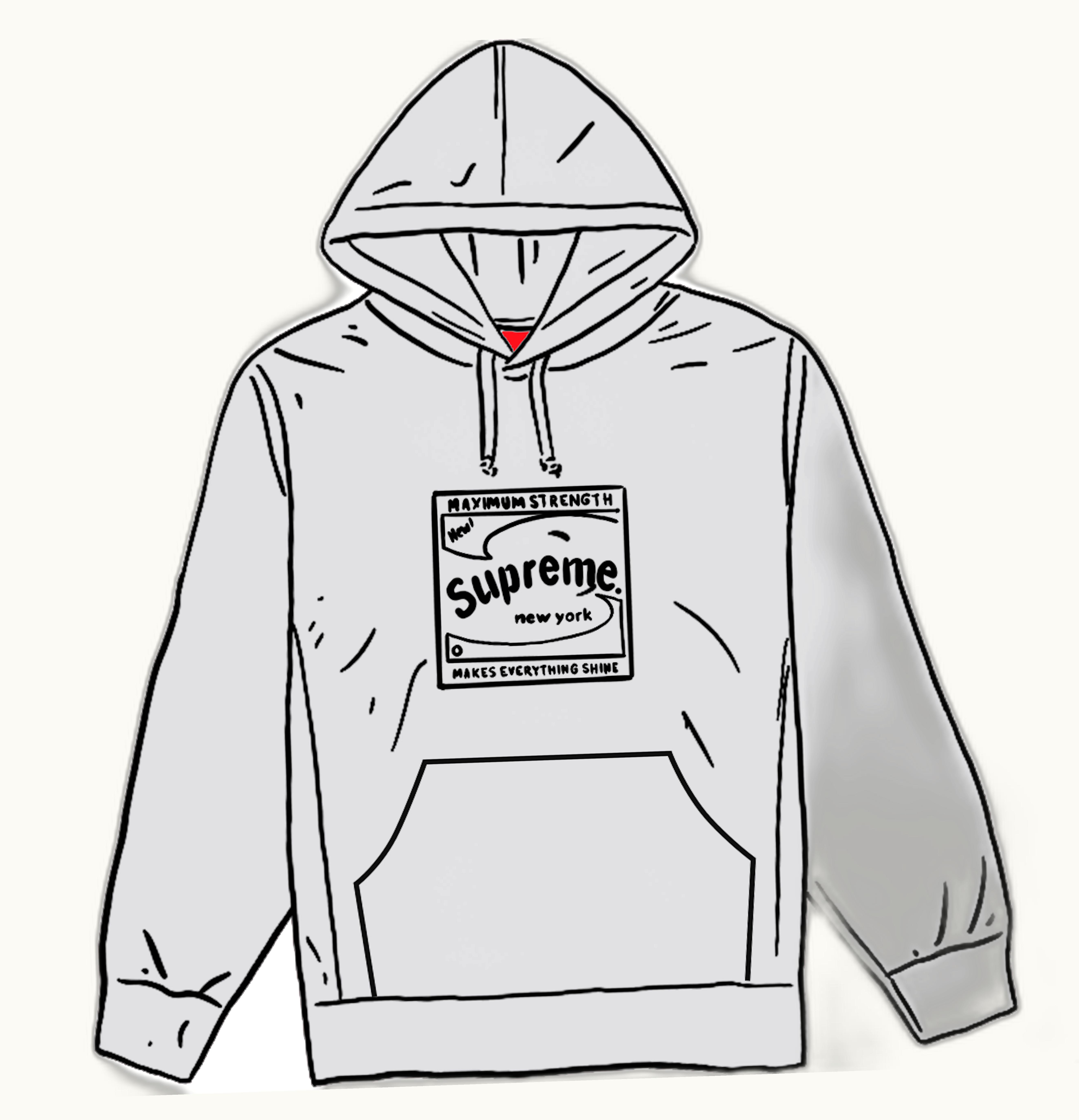 Supreme Supreme Shine Hooded Sweatshirt Ash Grey