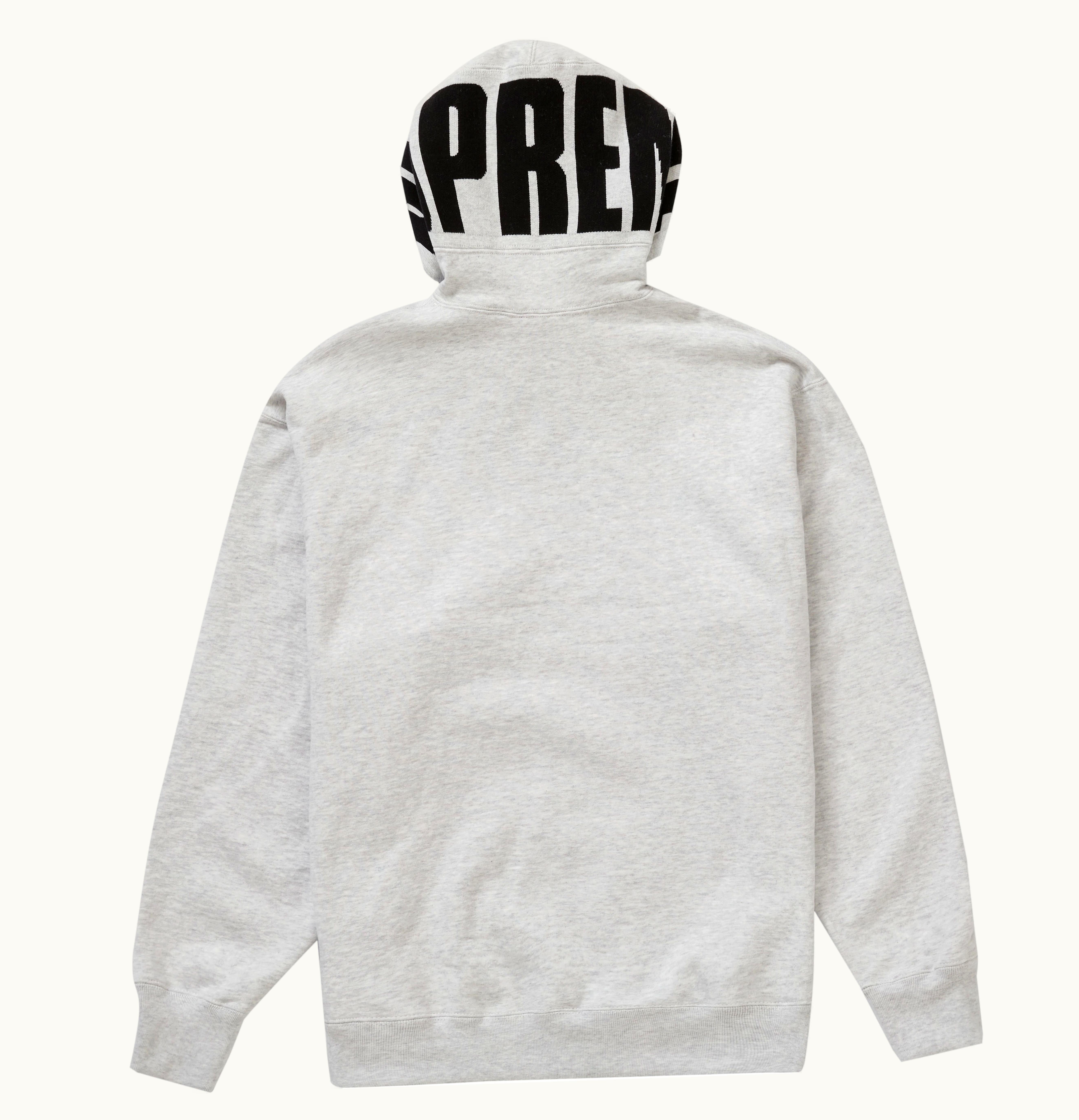 Supreme Supreme Rib Hooded Sweatshirt Ash Grey