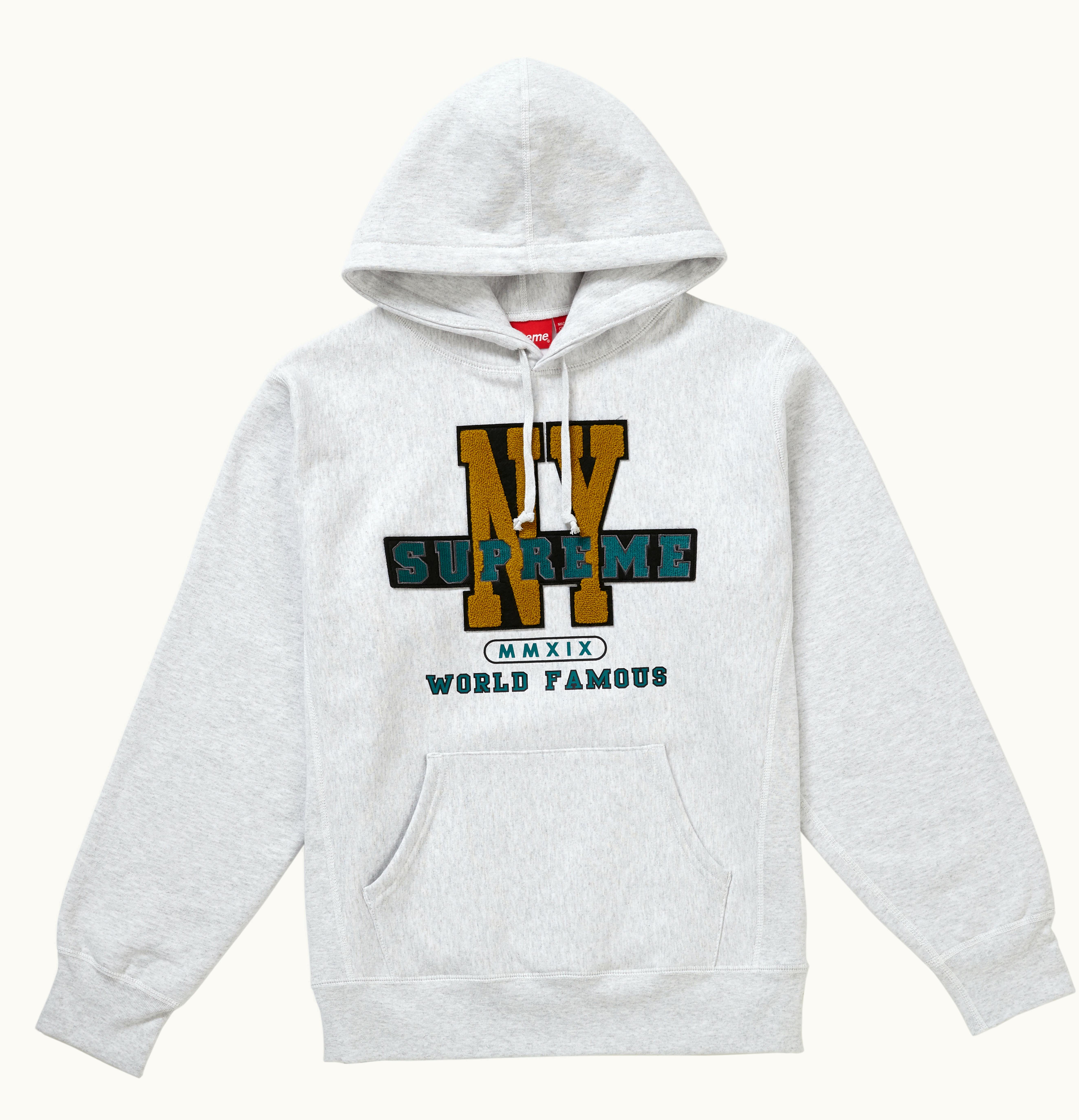 Supreme Supreme NY Hooded Sweatshirt Ash Grey