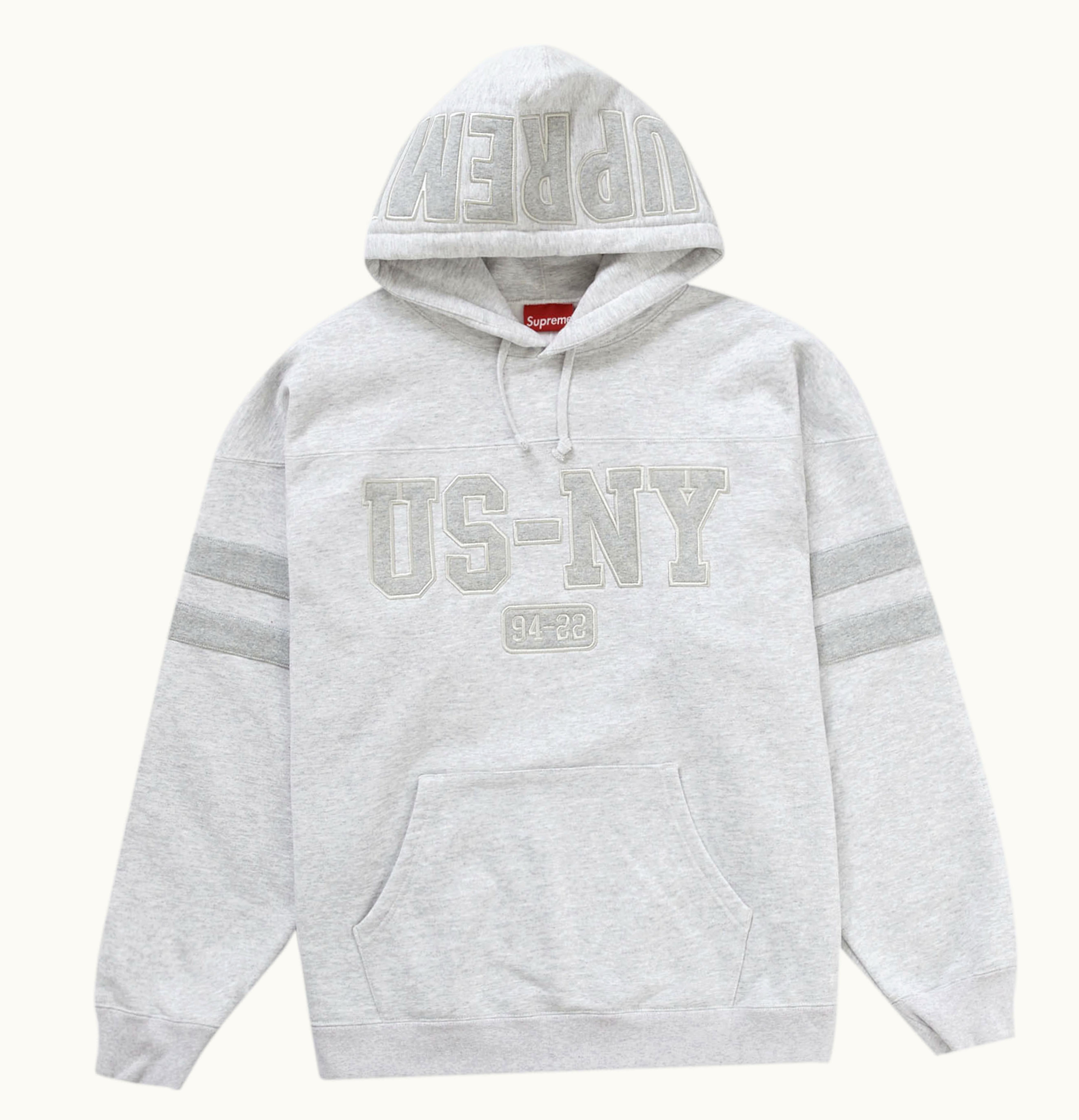 Supreme Supreme US NY Hooded Sweatshirt Ash Grey