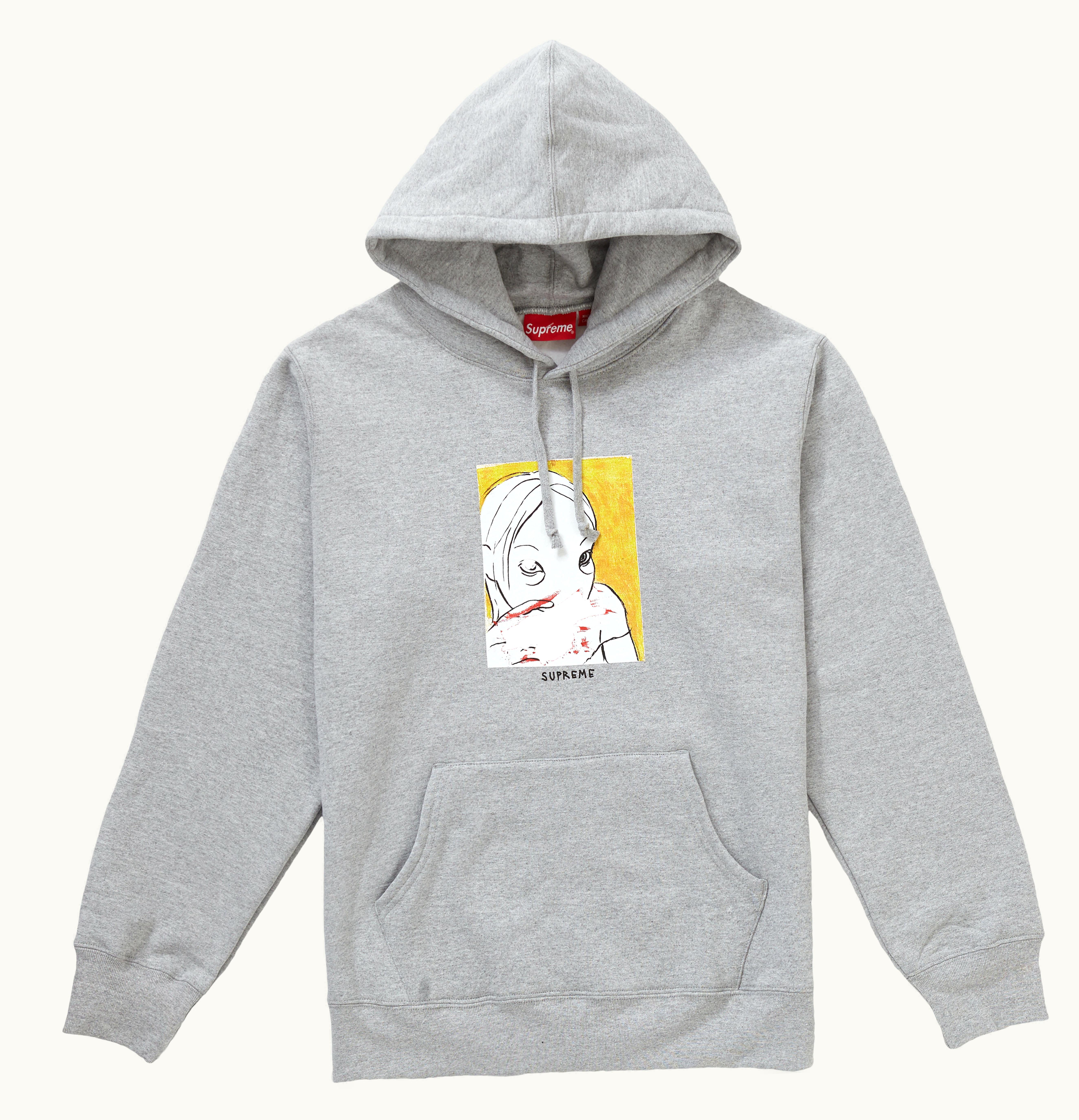 Supreme Supreme Nose Bleed Hooded Sweatshirt Heather Grey