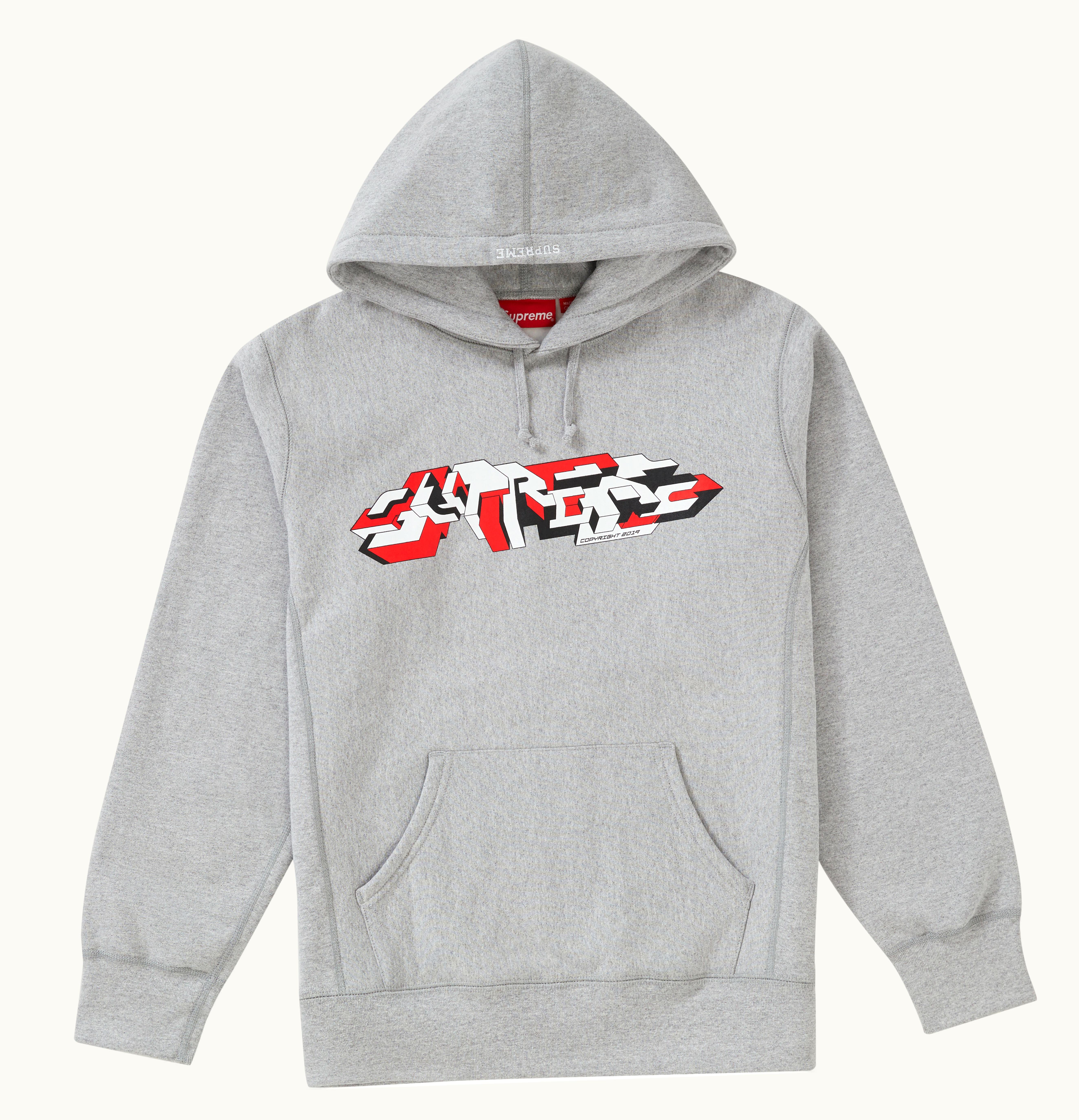 Supreme Supreme Delta Logo Hooded Sweatshirt Heather Grey