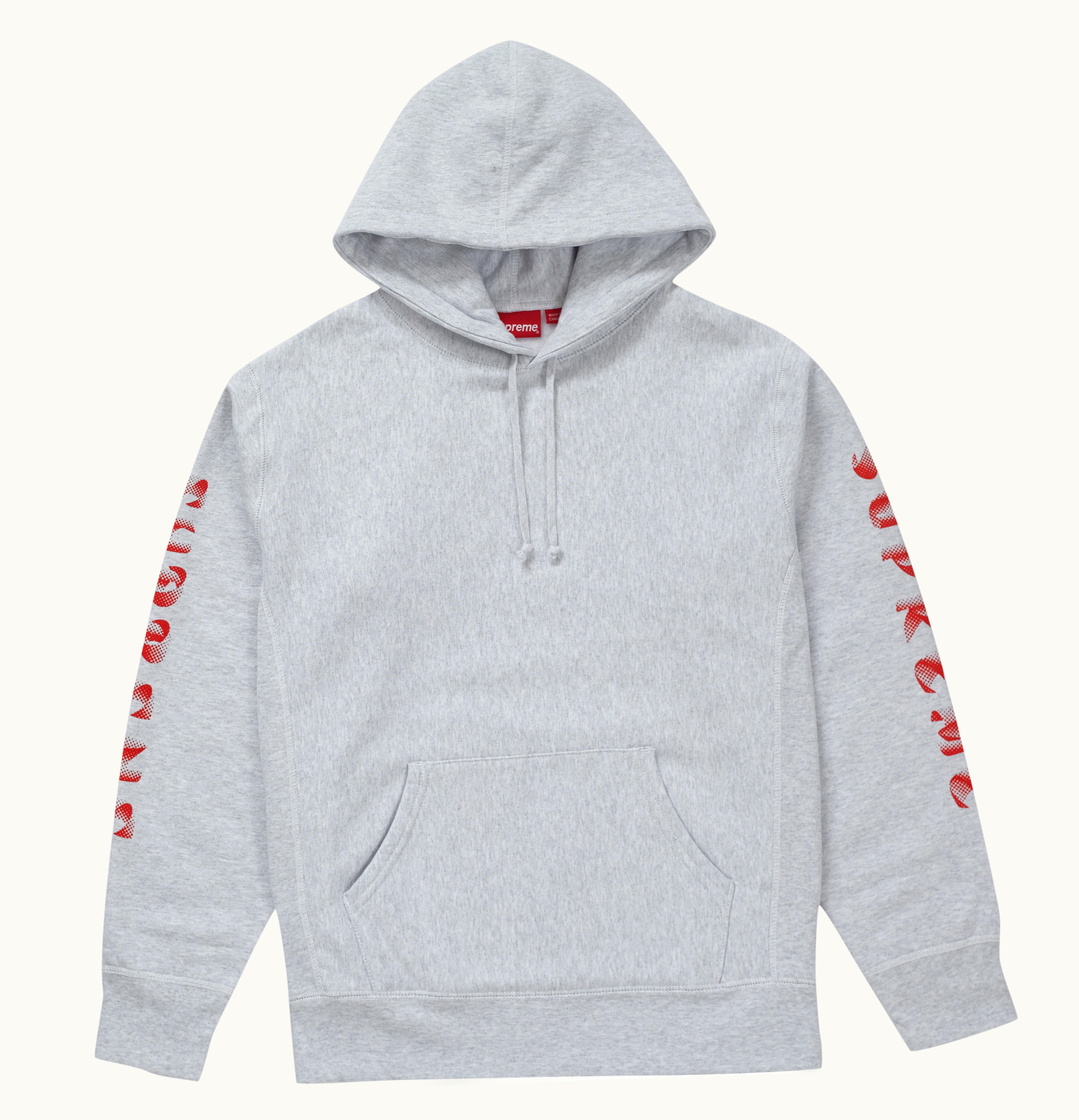 Supreme Supreme Gradient Sleeve Hooded Sweatshirt Ash Grey