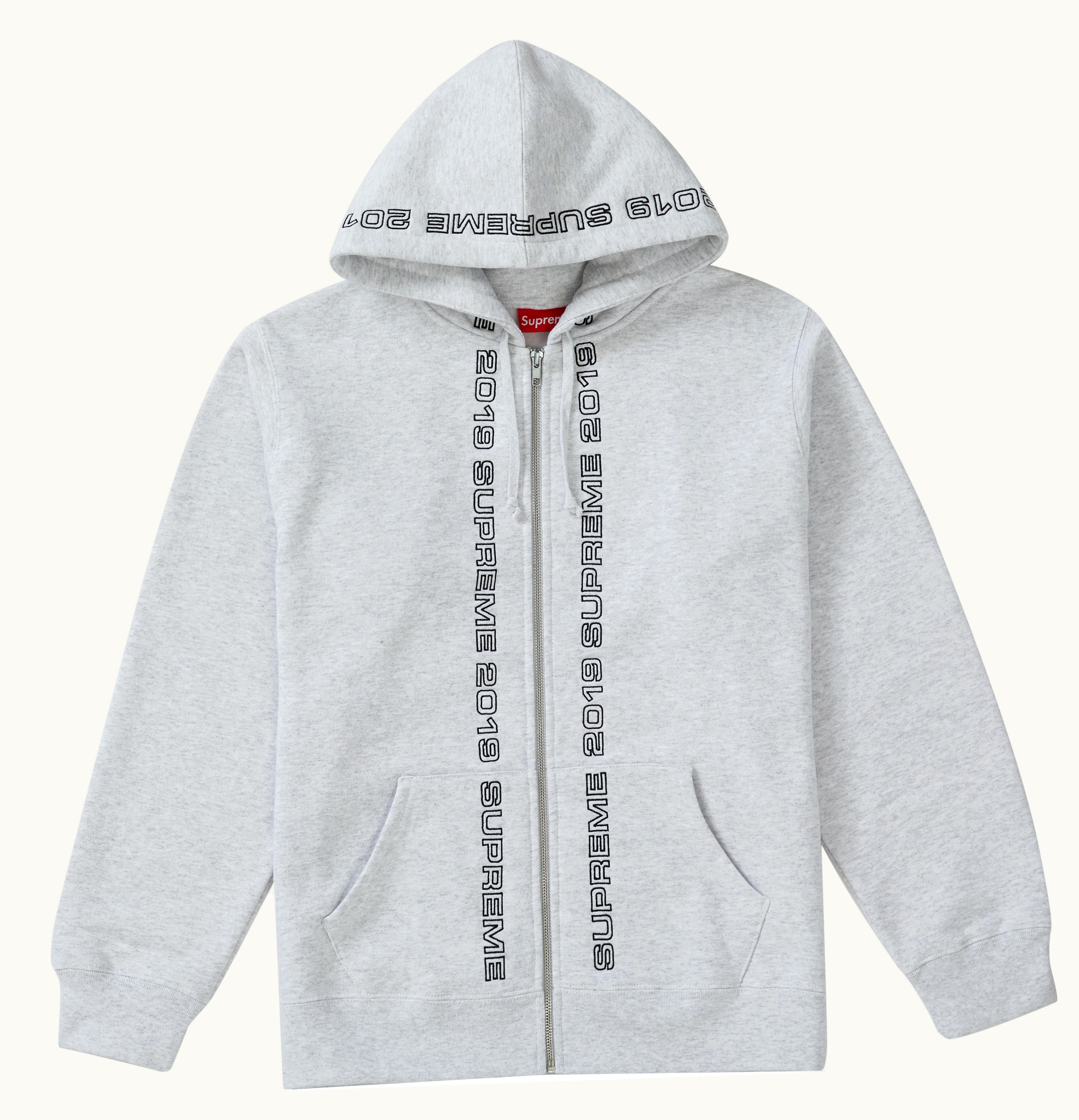 Supreme Supreme Topline Zip Up Sweatshirt Ash Grey