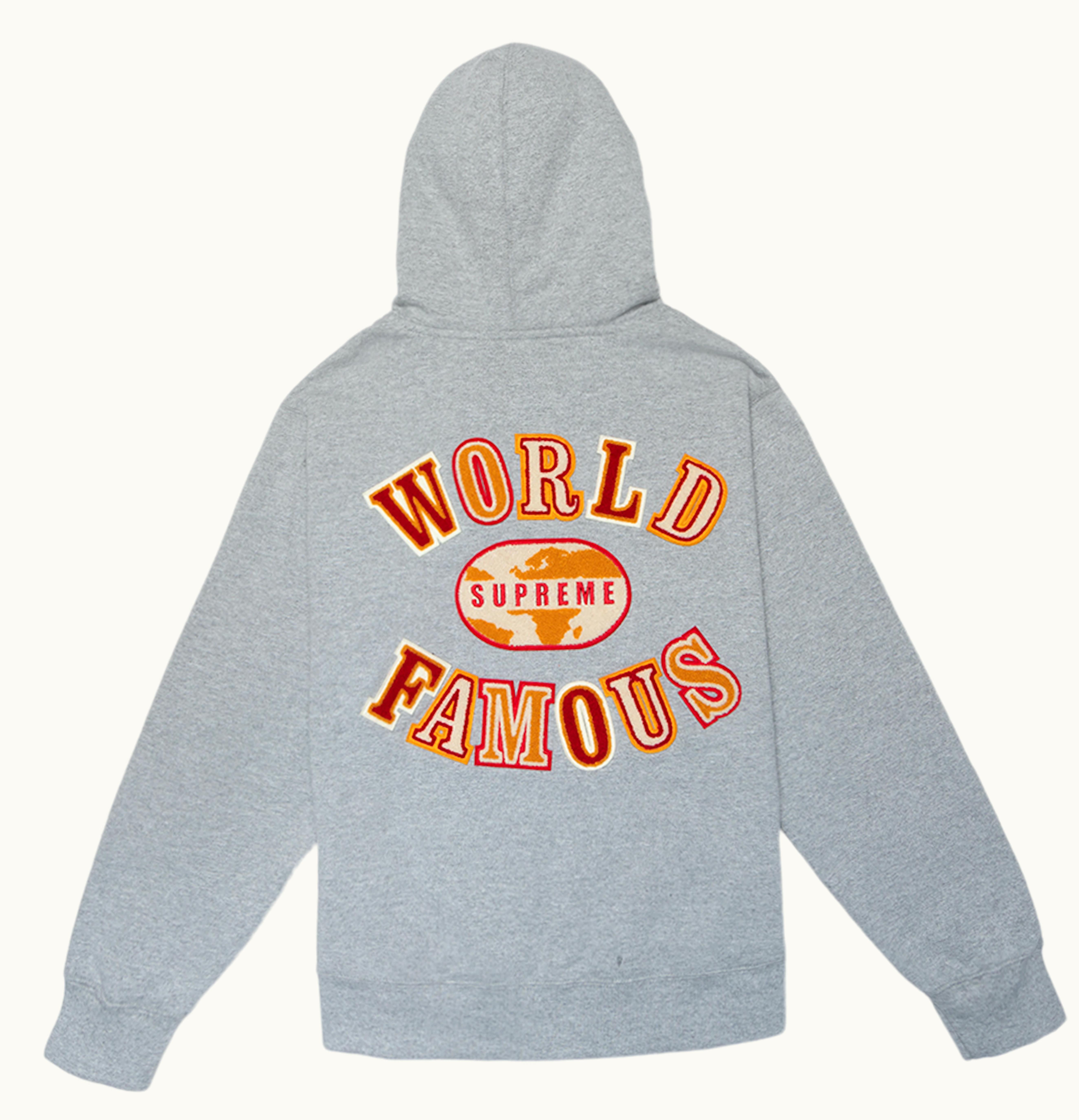Supreme Supreme World Famous Zip Up Hooded Sweatshirt SS20 Heather Grey