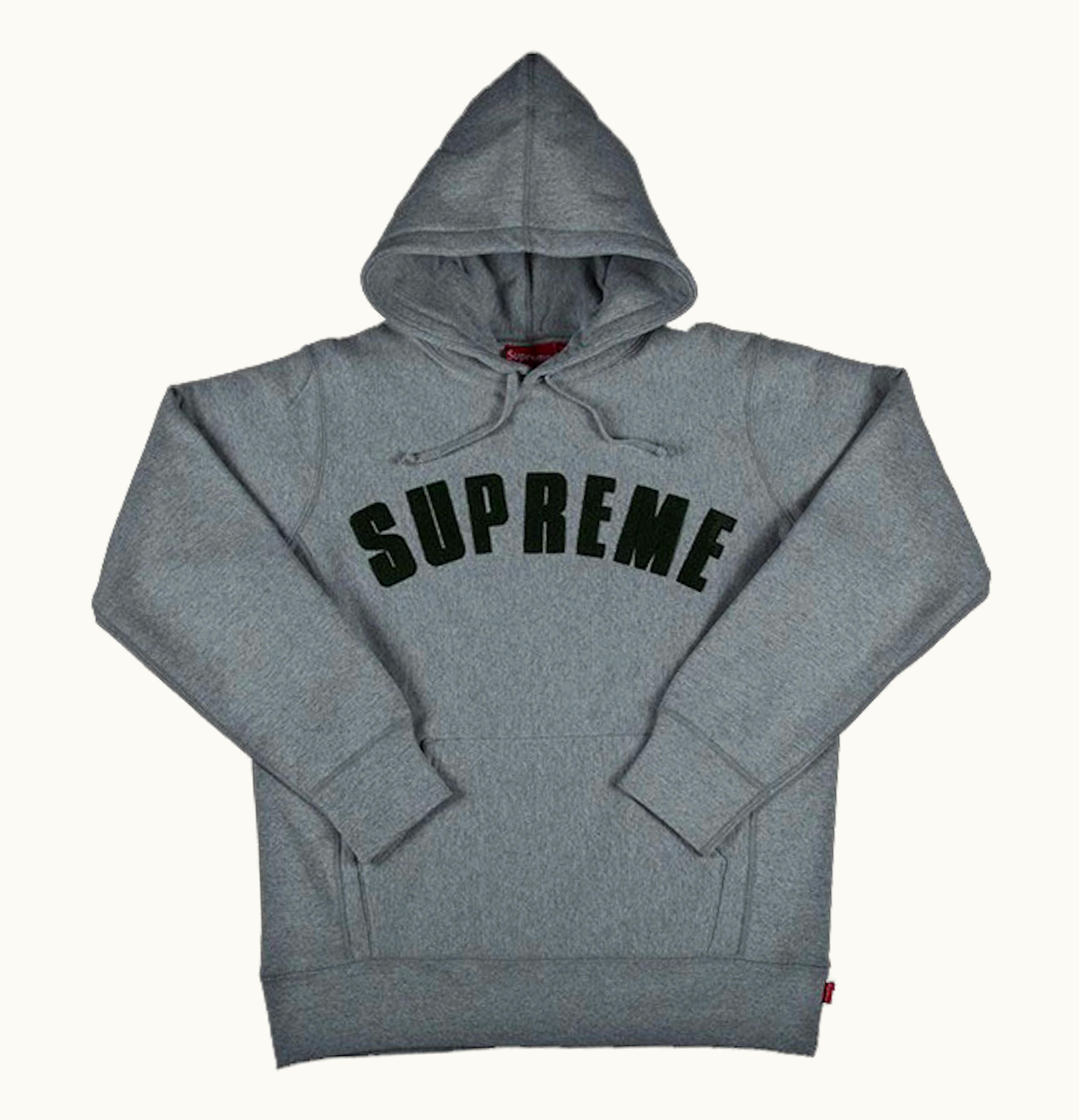 Supreme Supreme Chenille Arc Logo Hooded Sweatshirt Grey
