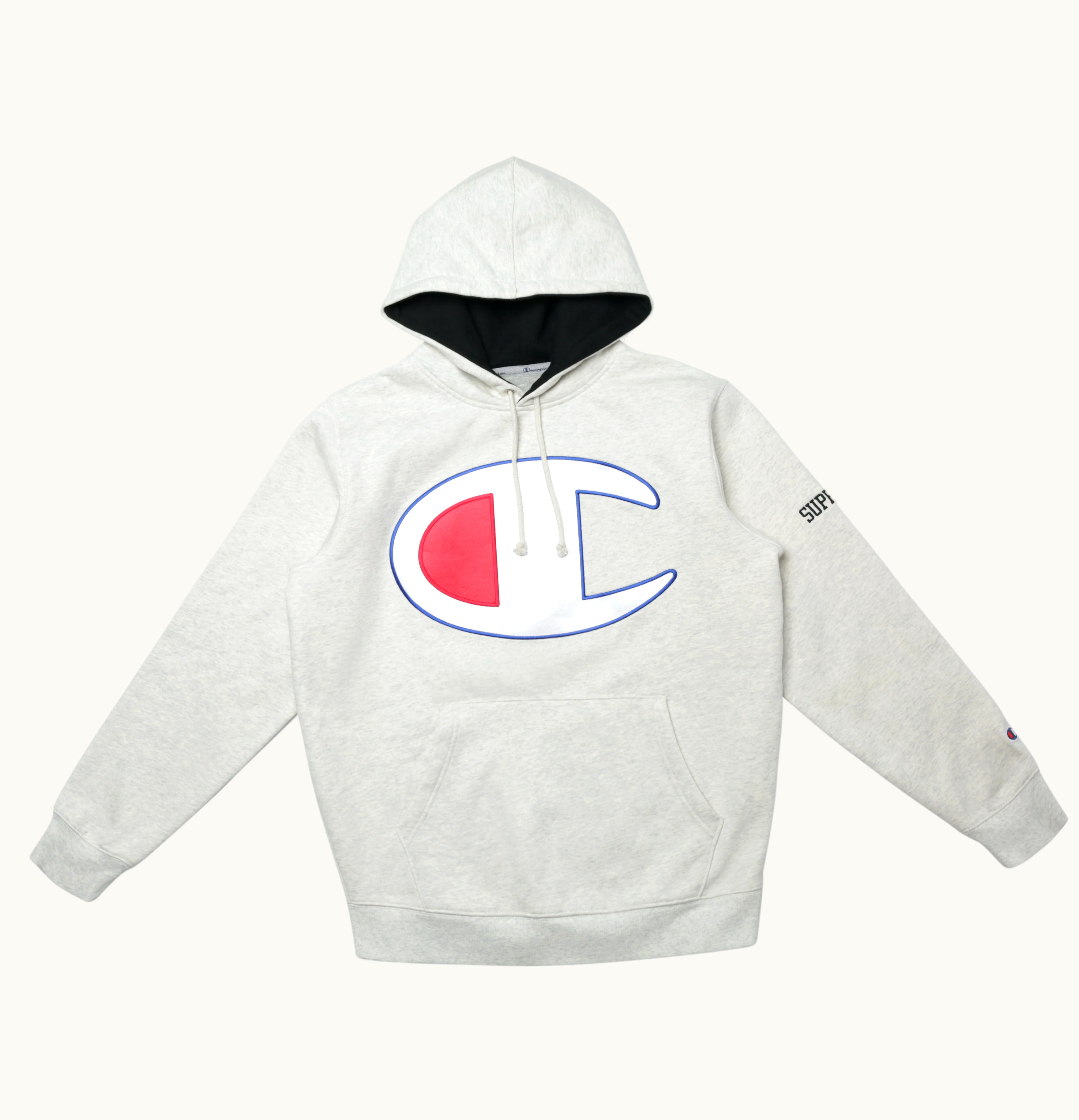 Supreme Supreme Champion Satin Logo Hoodie Ash Grey