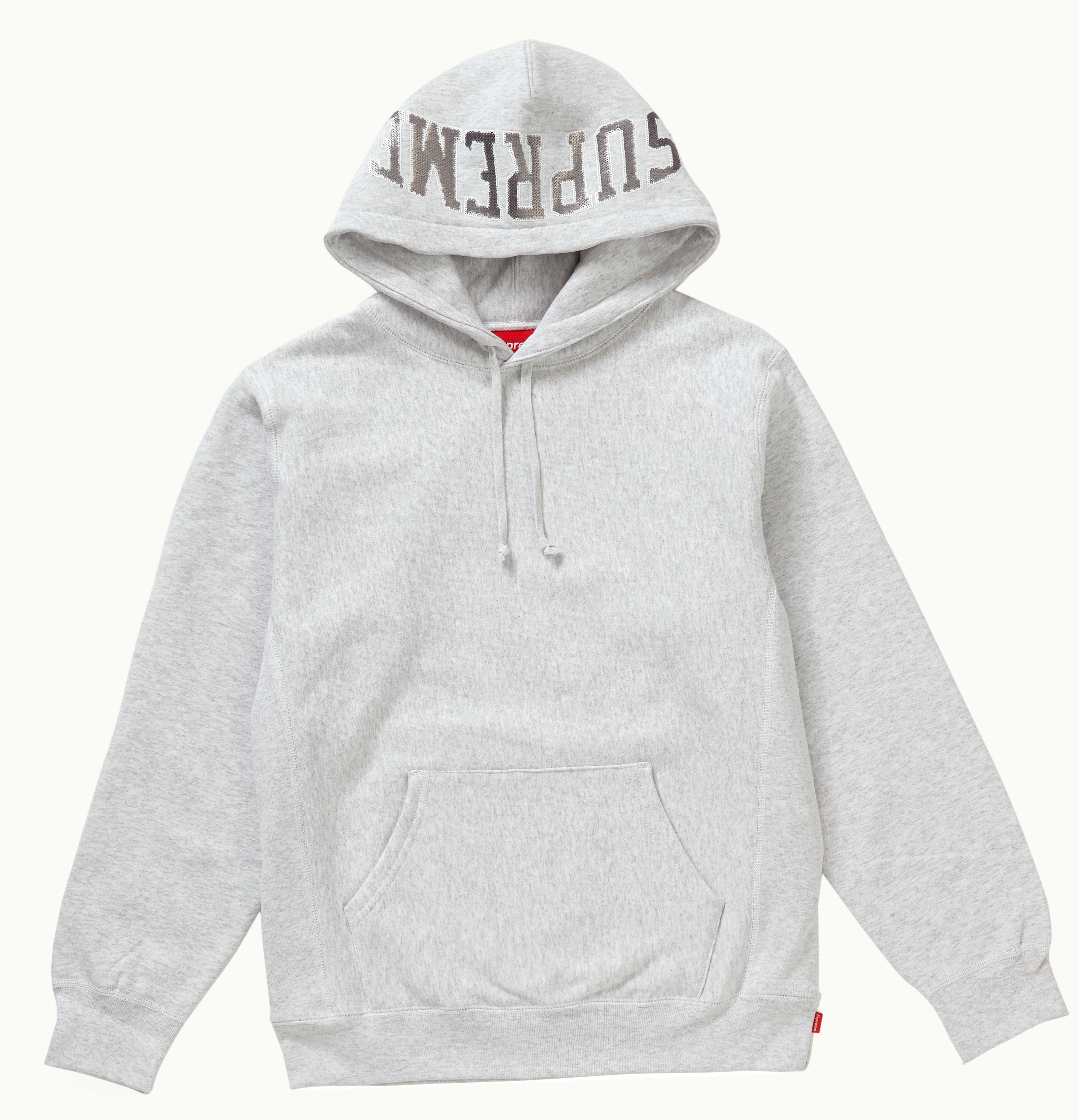 Supreme Supreme Sequin Arc Hooded Sweatshirt Ash Grey