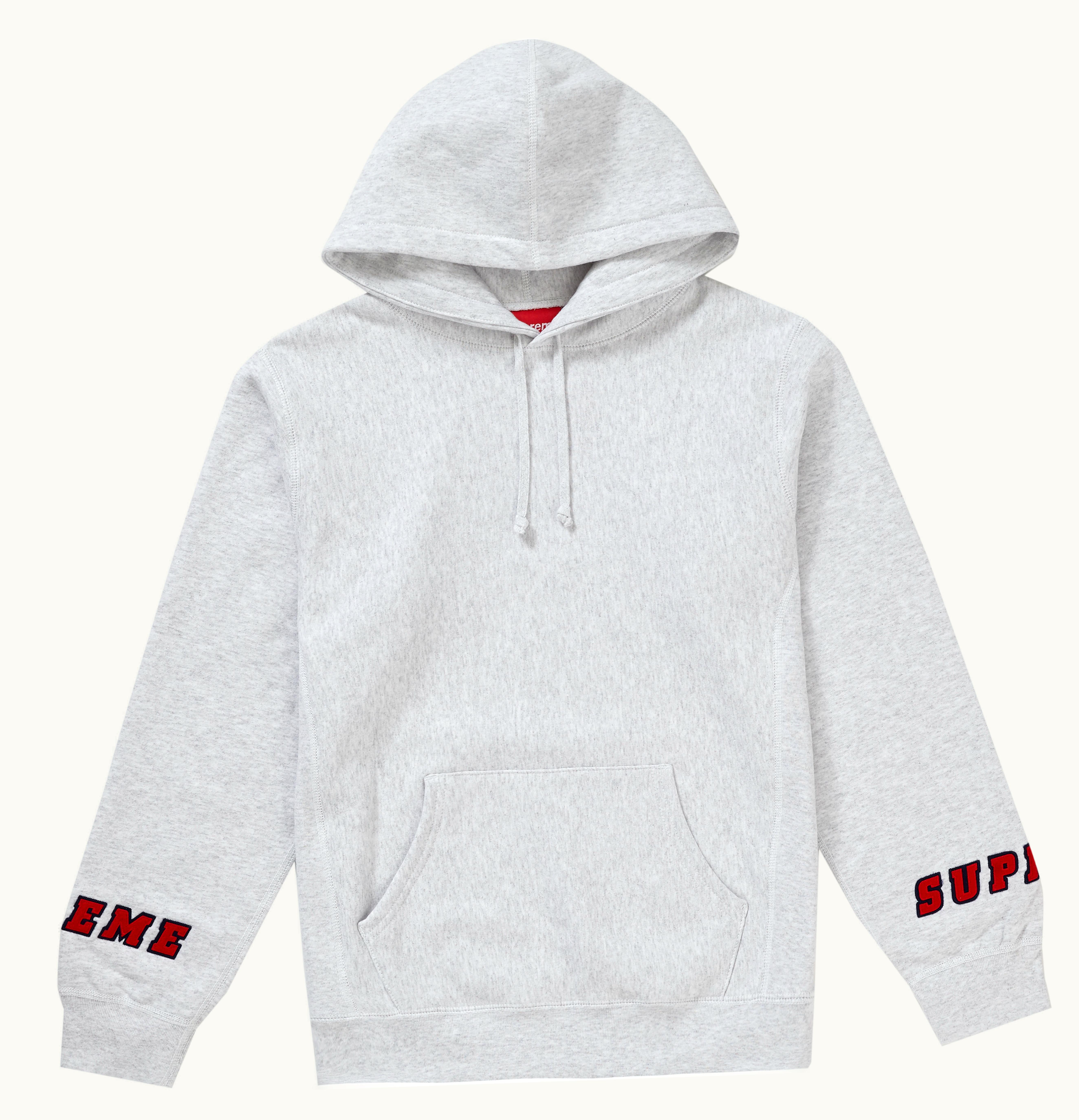Supreme Supreme Wrist Logo Hooded Sweatshirt Ash Grey