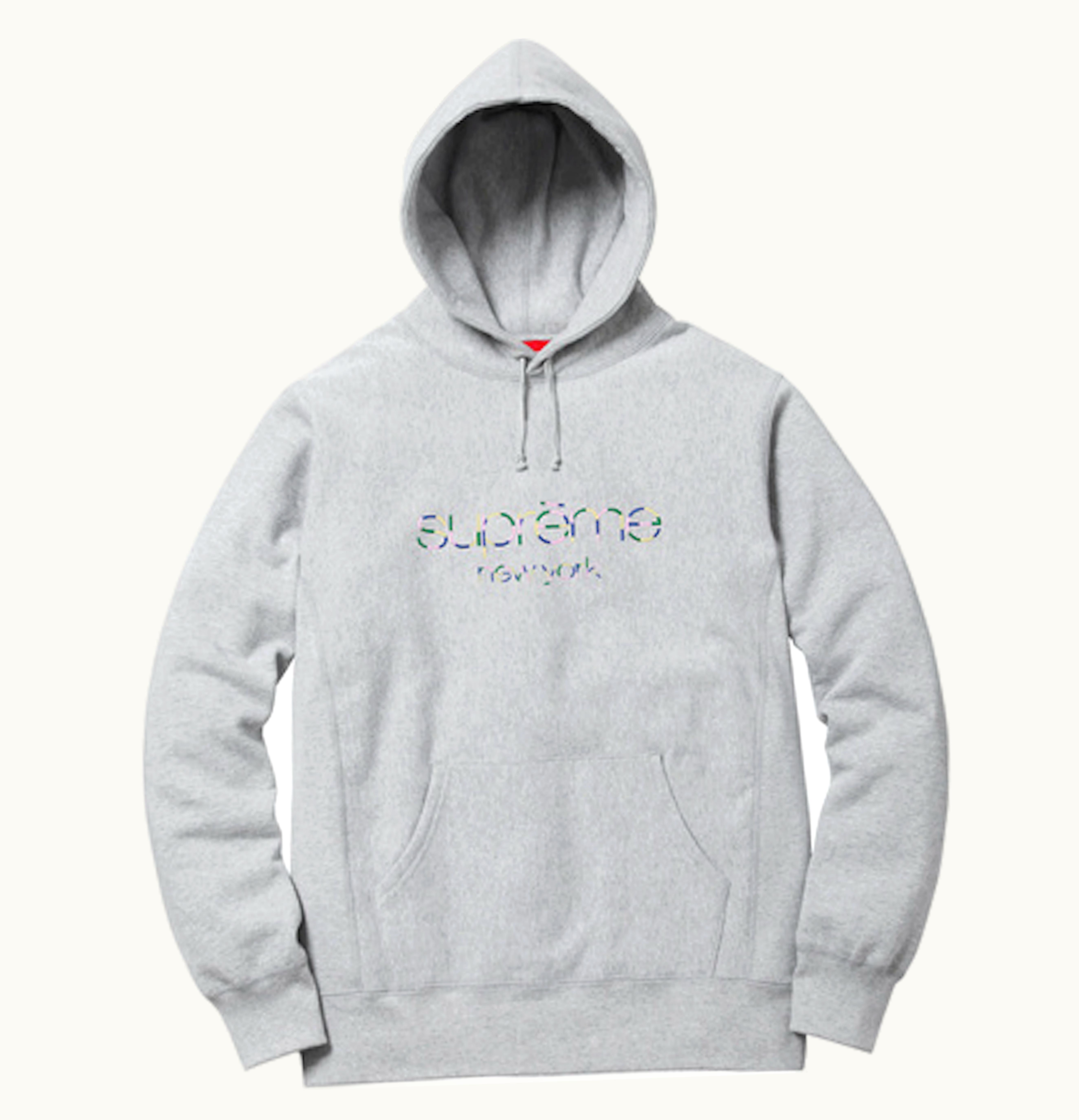 Supreme Supreme Multicolor Classic Logo Hoodie Heather Grey
