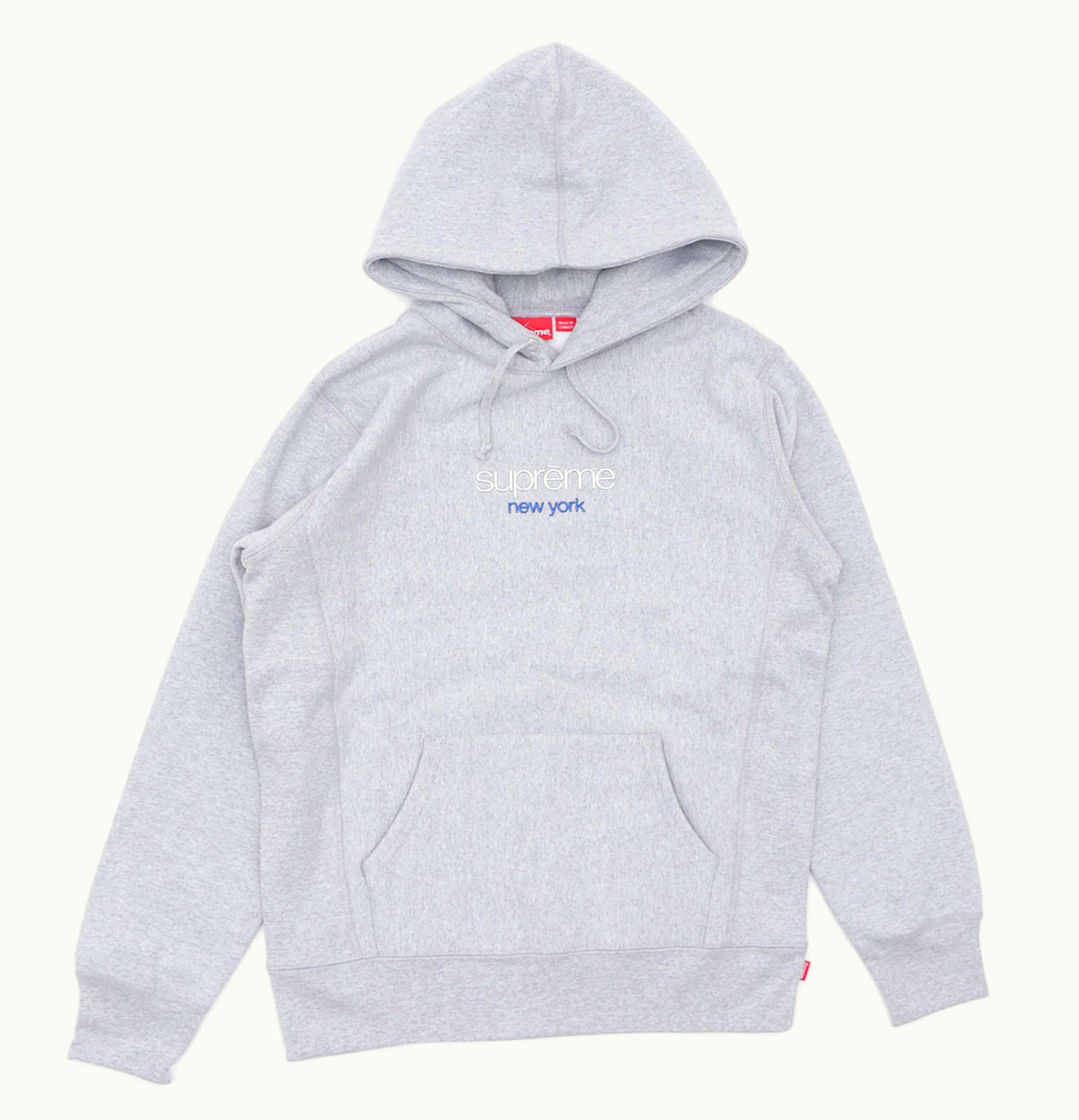 Supreme Supreme Chrome Classic Logo Hooded Sweatshirt Grey