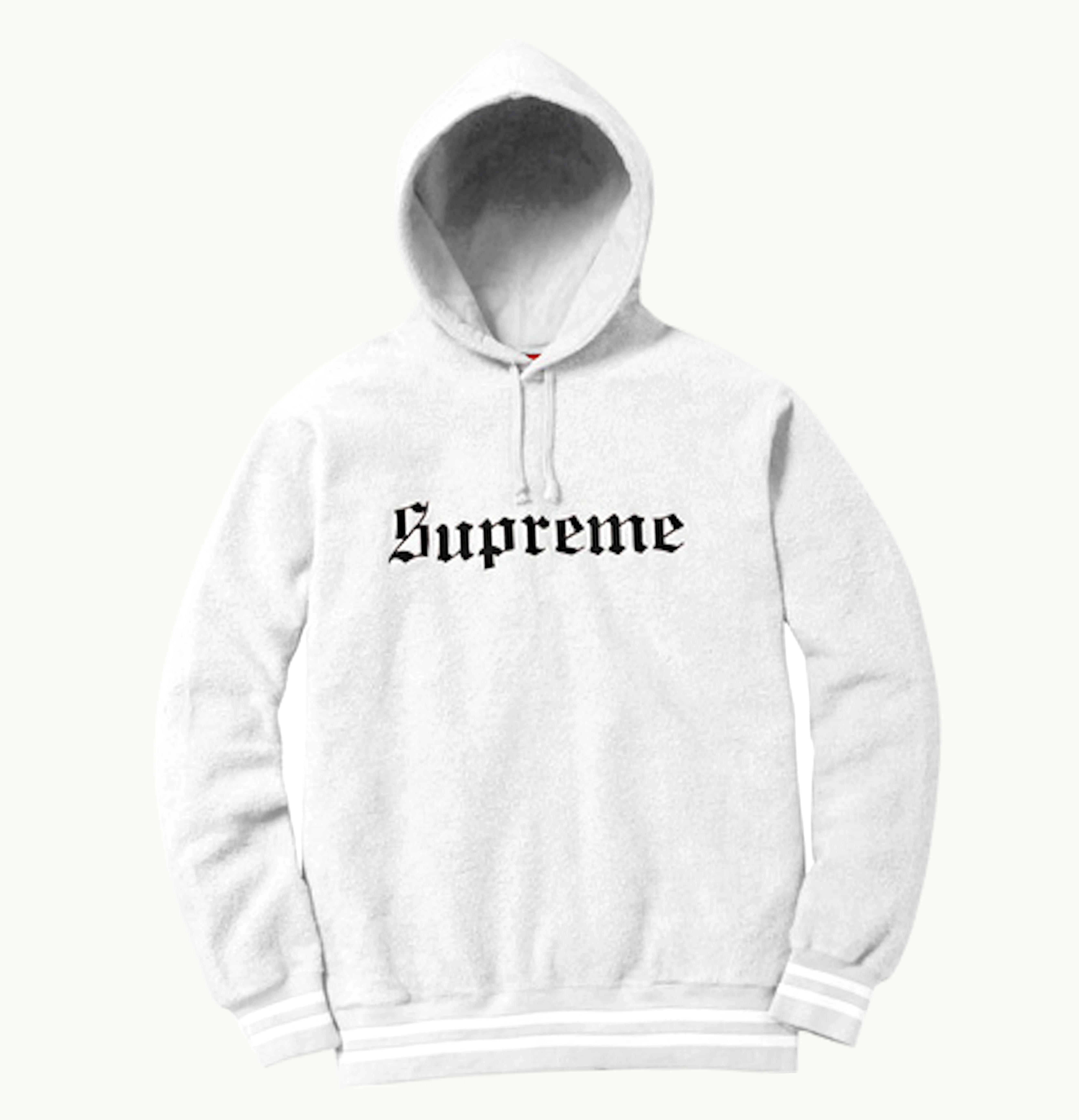 Supreme Supreme Reverse Fleece Hooded Sweatshirt Ash Grey