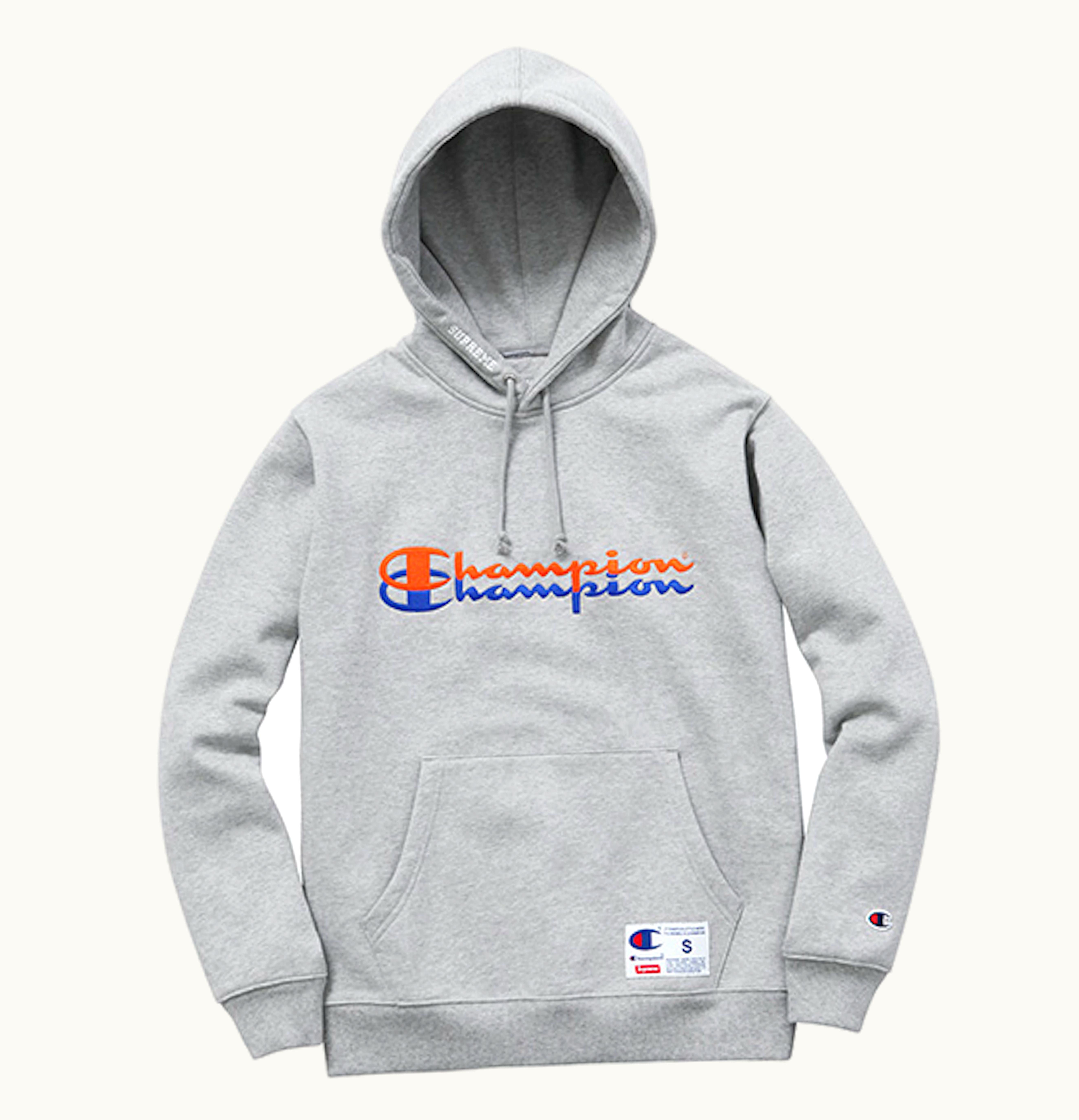 Supreme Supreme Champion Scripted Hoodie Heather Grey
