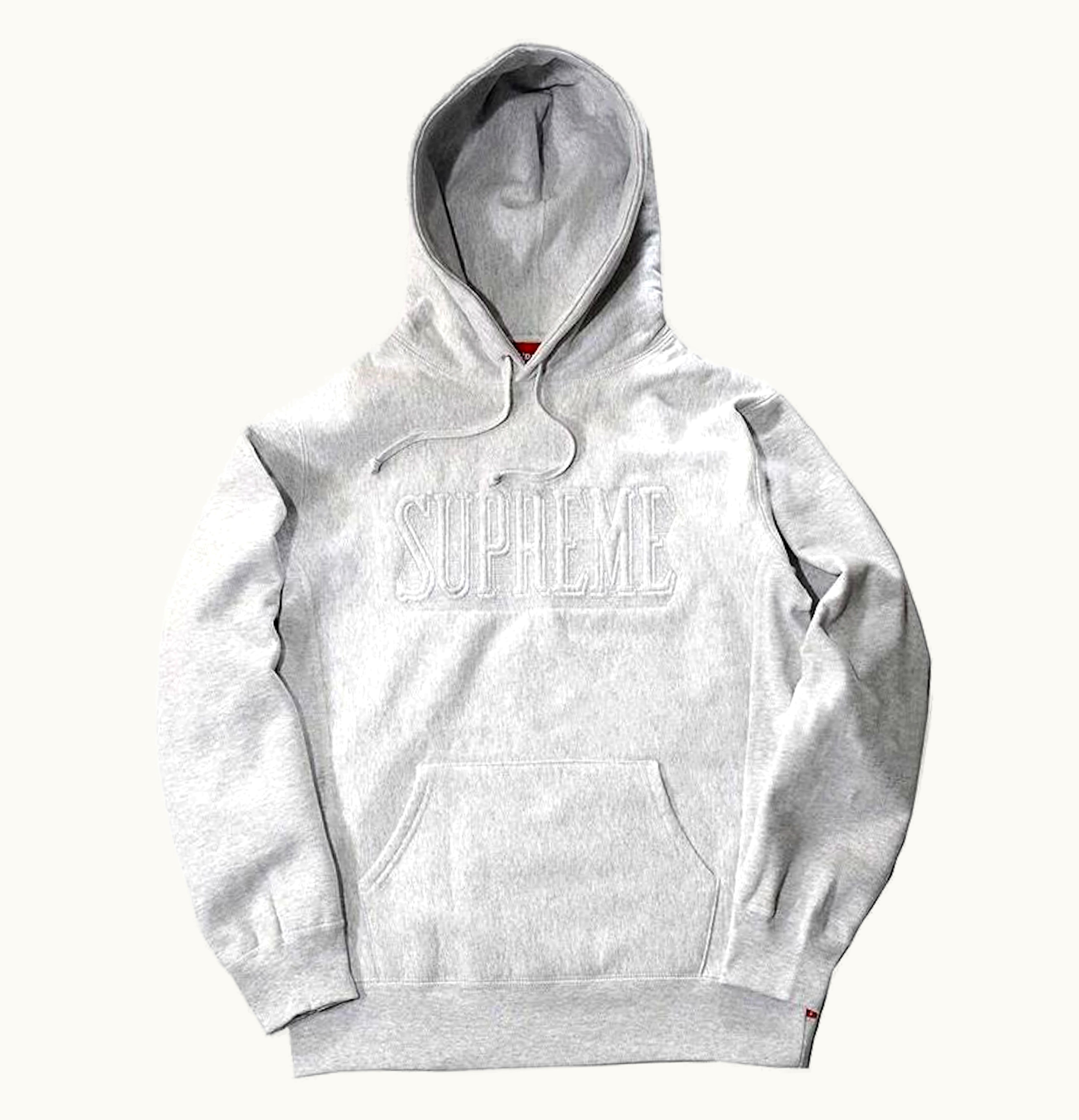 Supreme Supreme Embroidered Outline Hooded Sweatshirt Grey