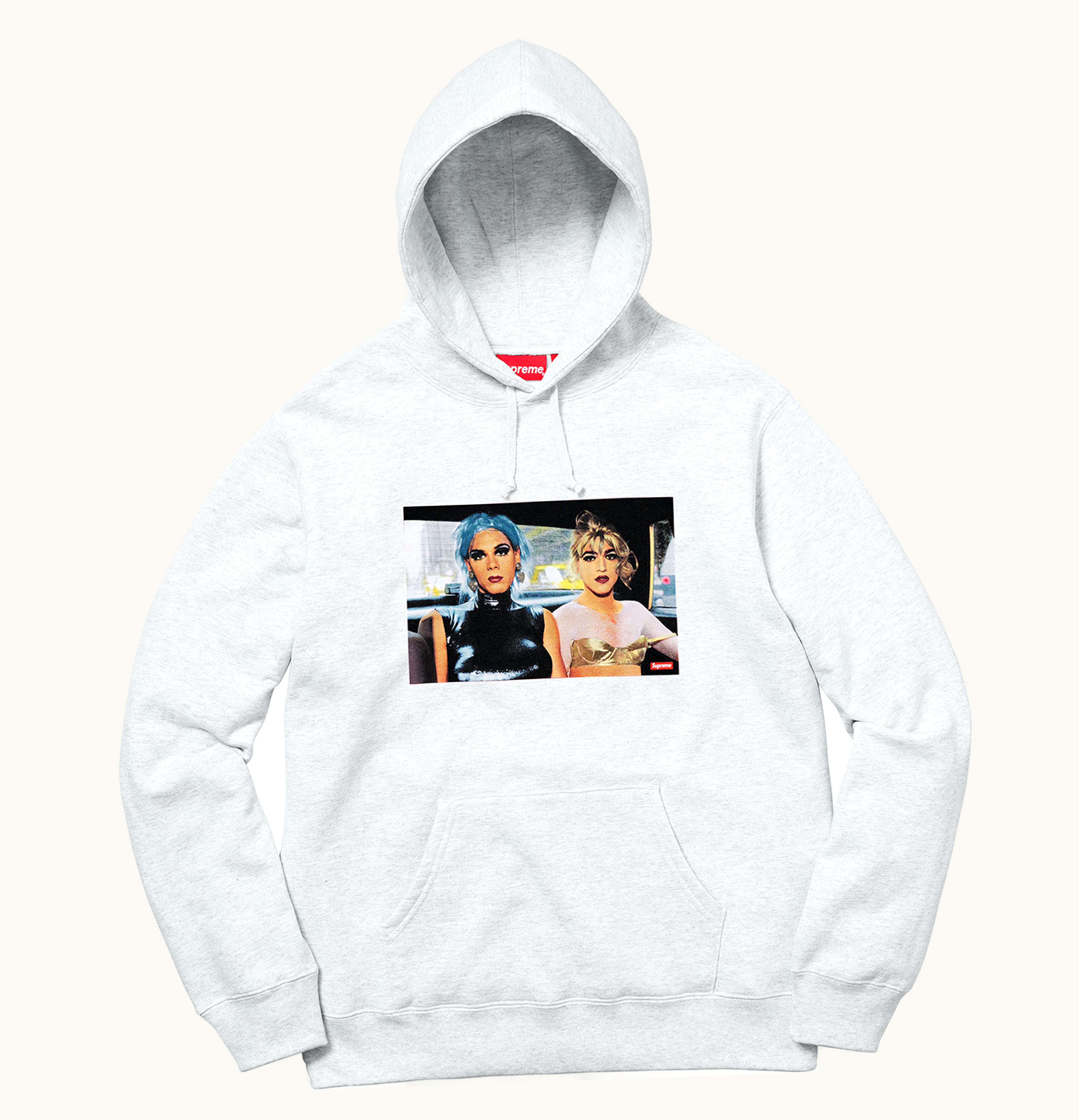 Supreme Supreme Nan GoldinSupreme Misty and Jimmy Paulette Hooded Sweatshirt Ash Grey