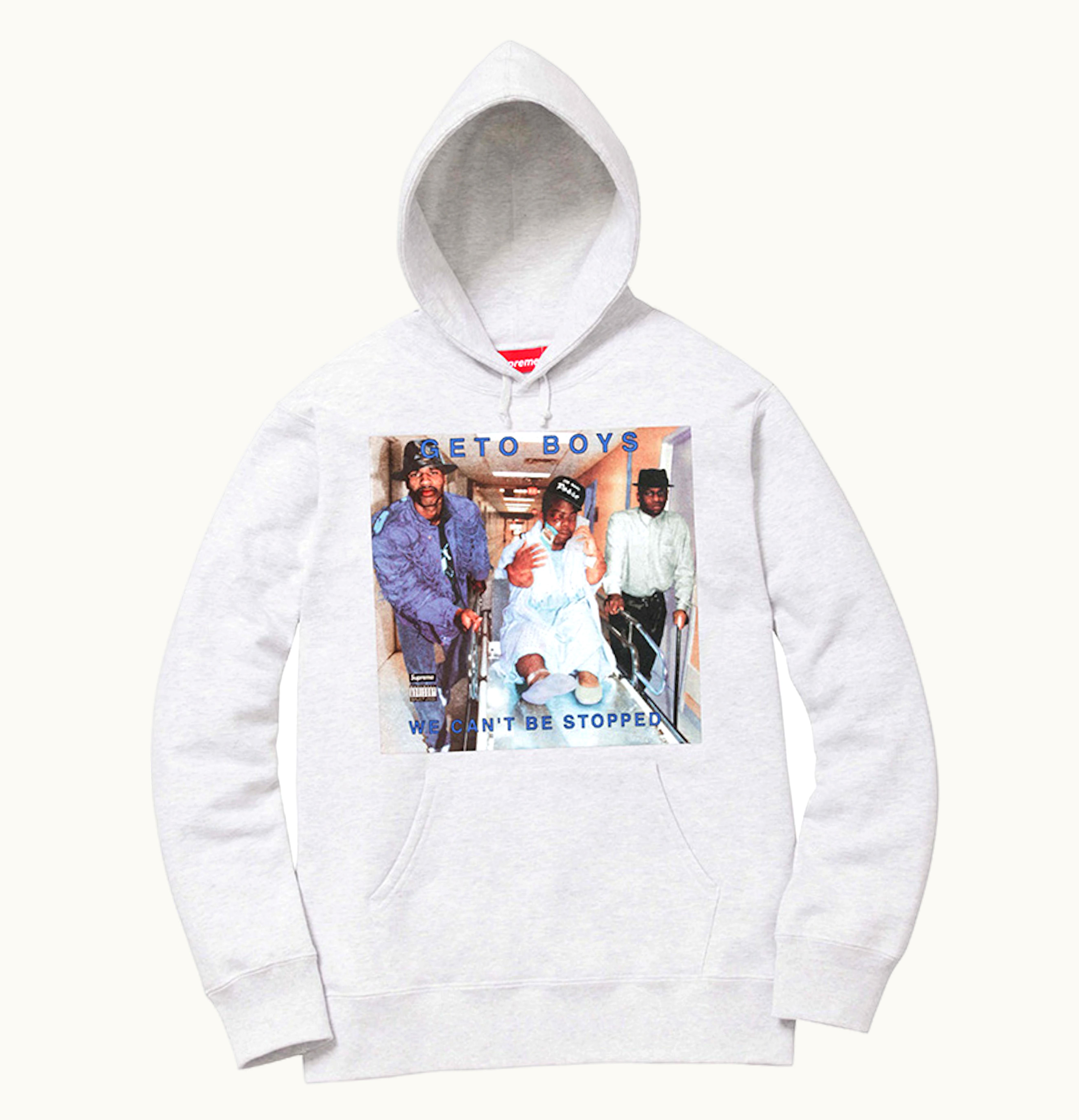 Supreme Supreme Rap A Lot Records Geto Boys Hooded Sweatshirt Ash Grey