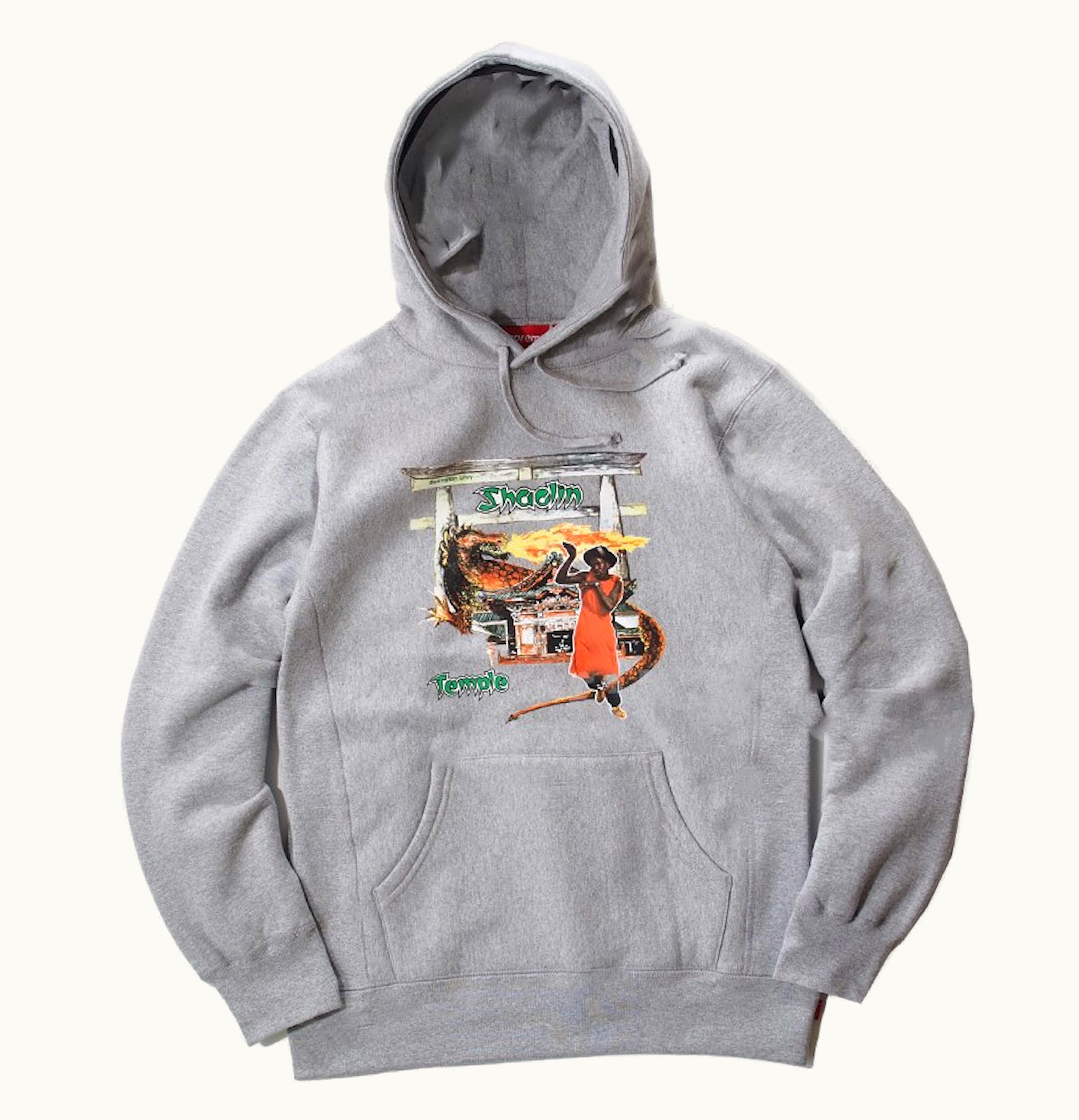 Supreme Supreme Barrington Levy Jah Life Shaolin Temple Hooded Sweatshirt Grey