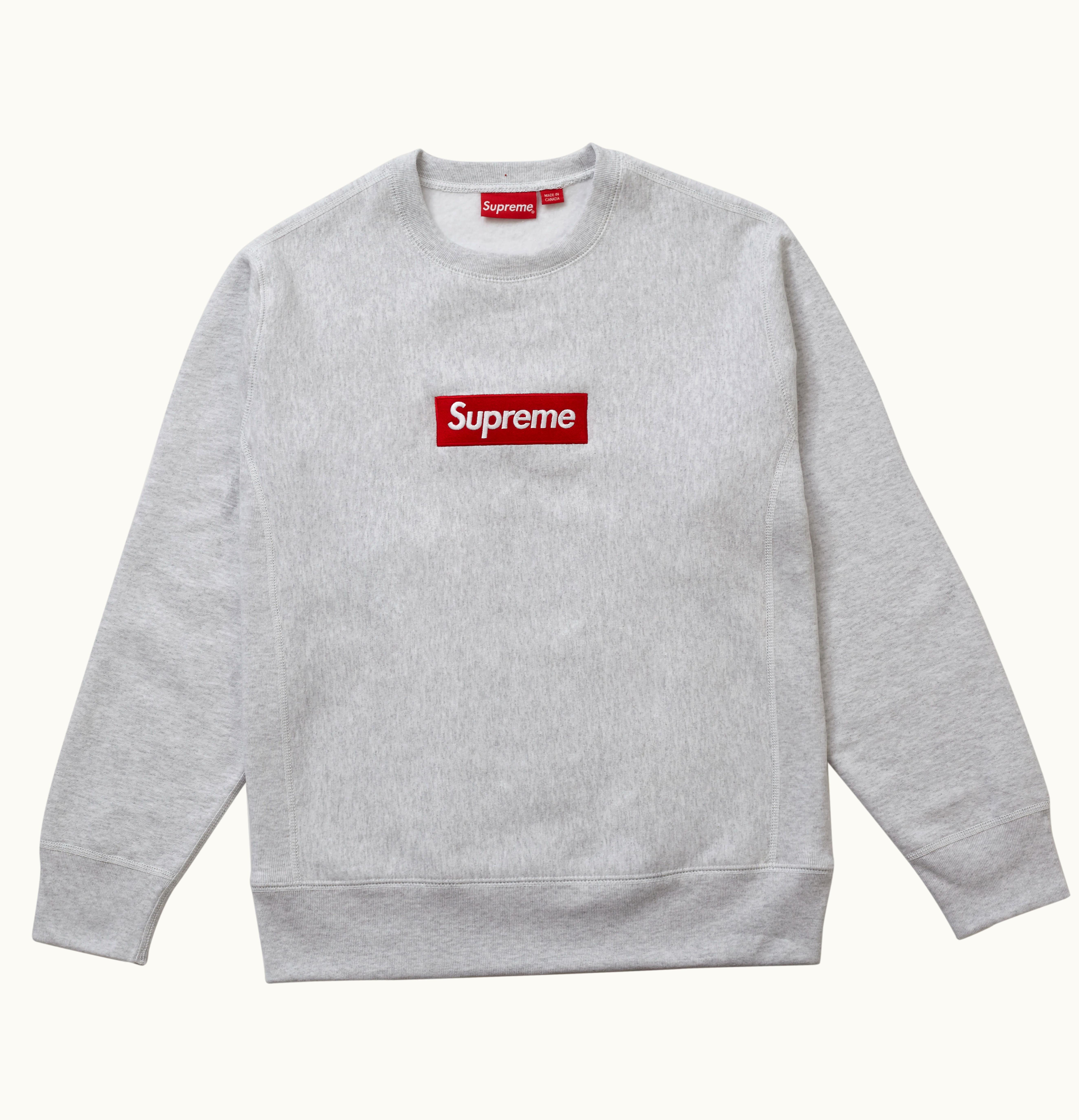 Supreme Supreme Box Logo Crewneck FW18 Ash Grey