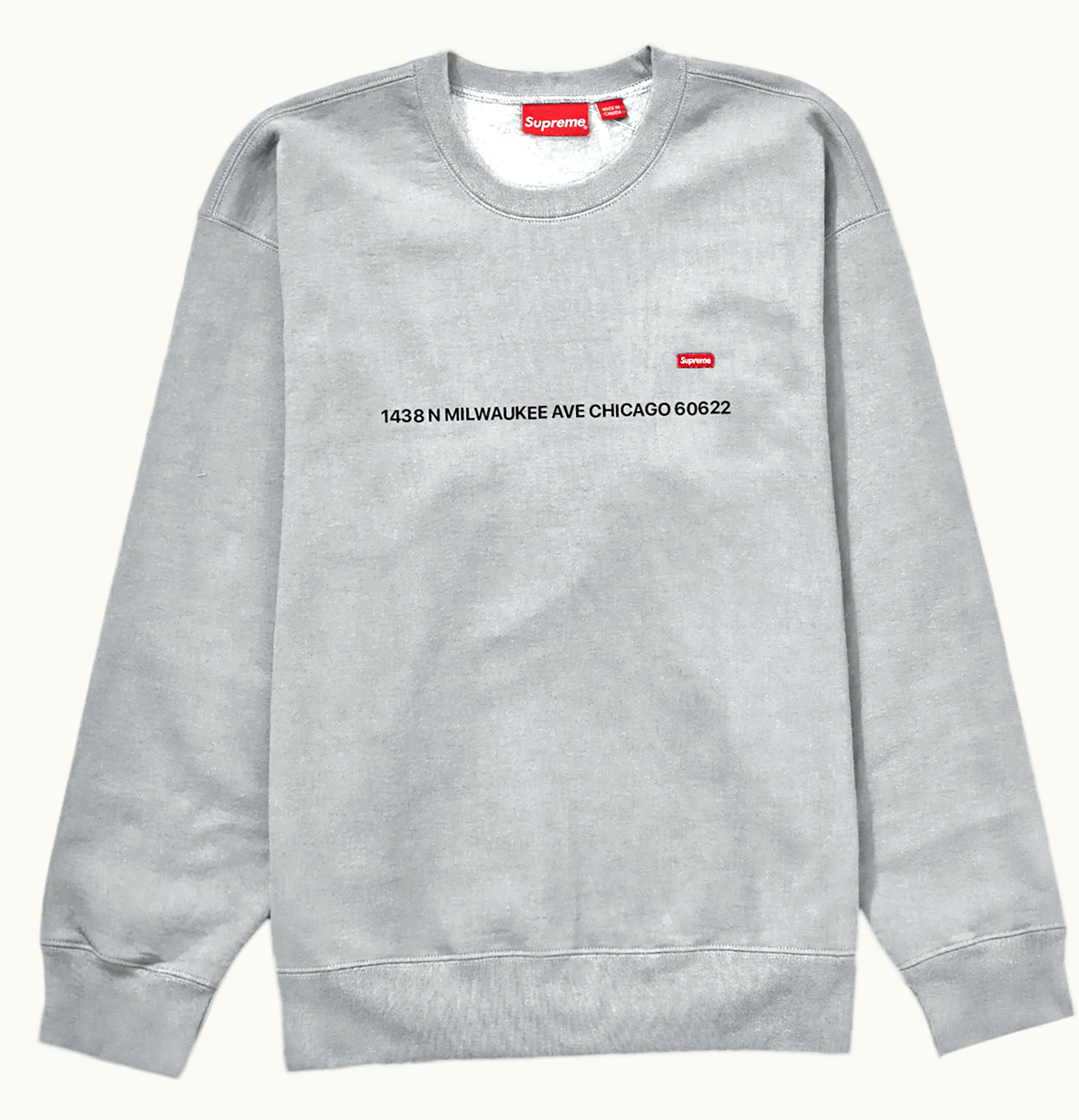 Supreme Supreme Small Box Crewneck Chicago Shop Exclusive Heather Grey