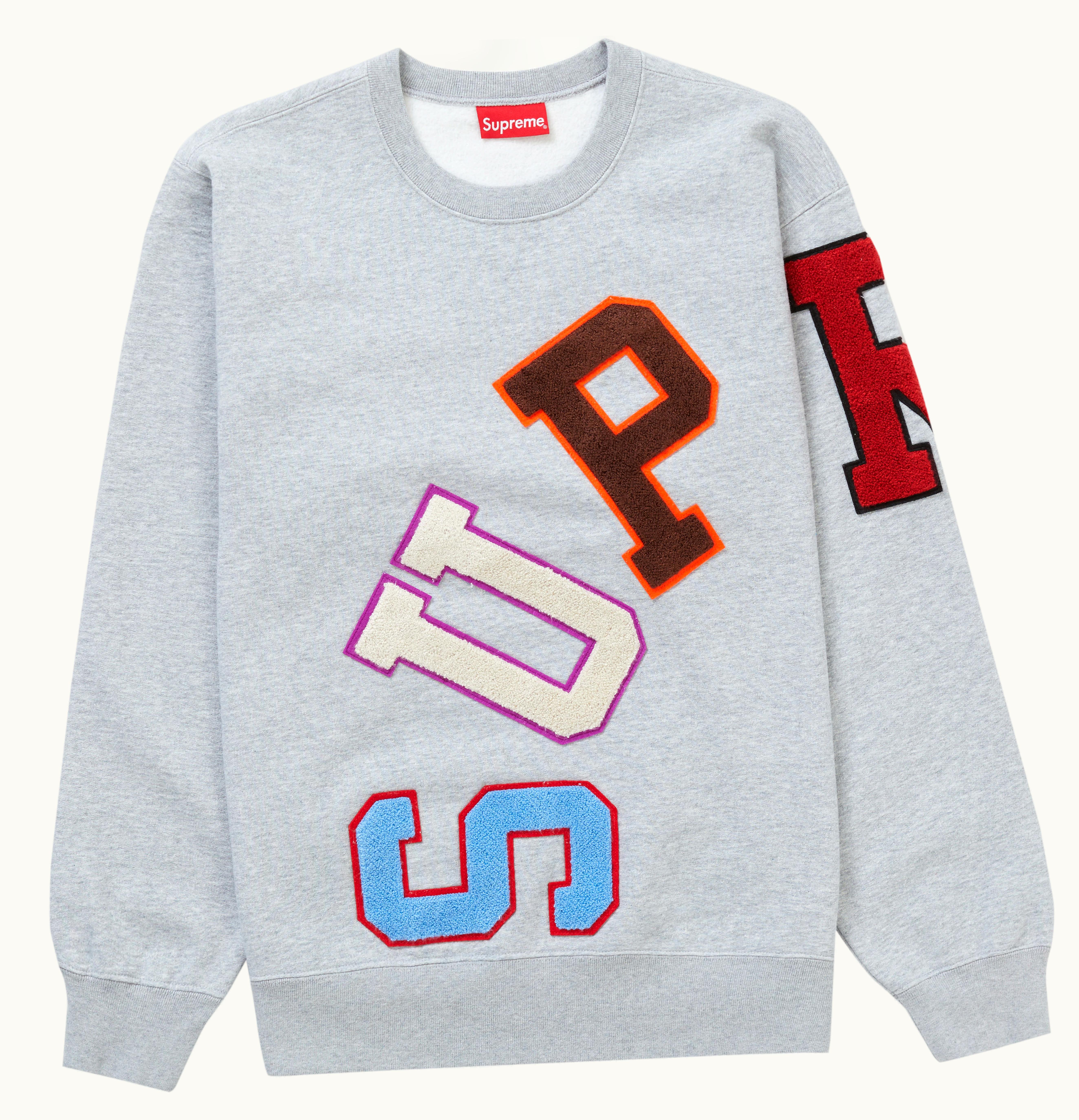 Supreme Supreme Big Arc Crewneck Heather Grey