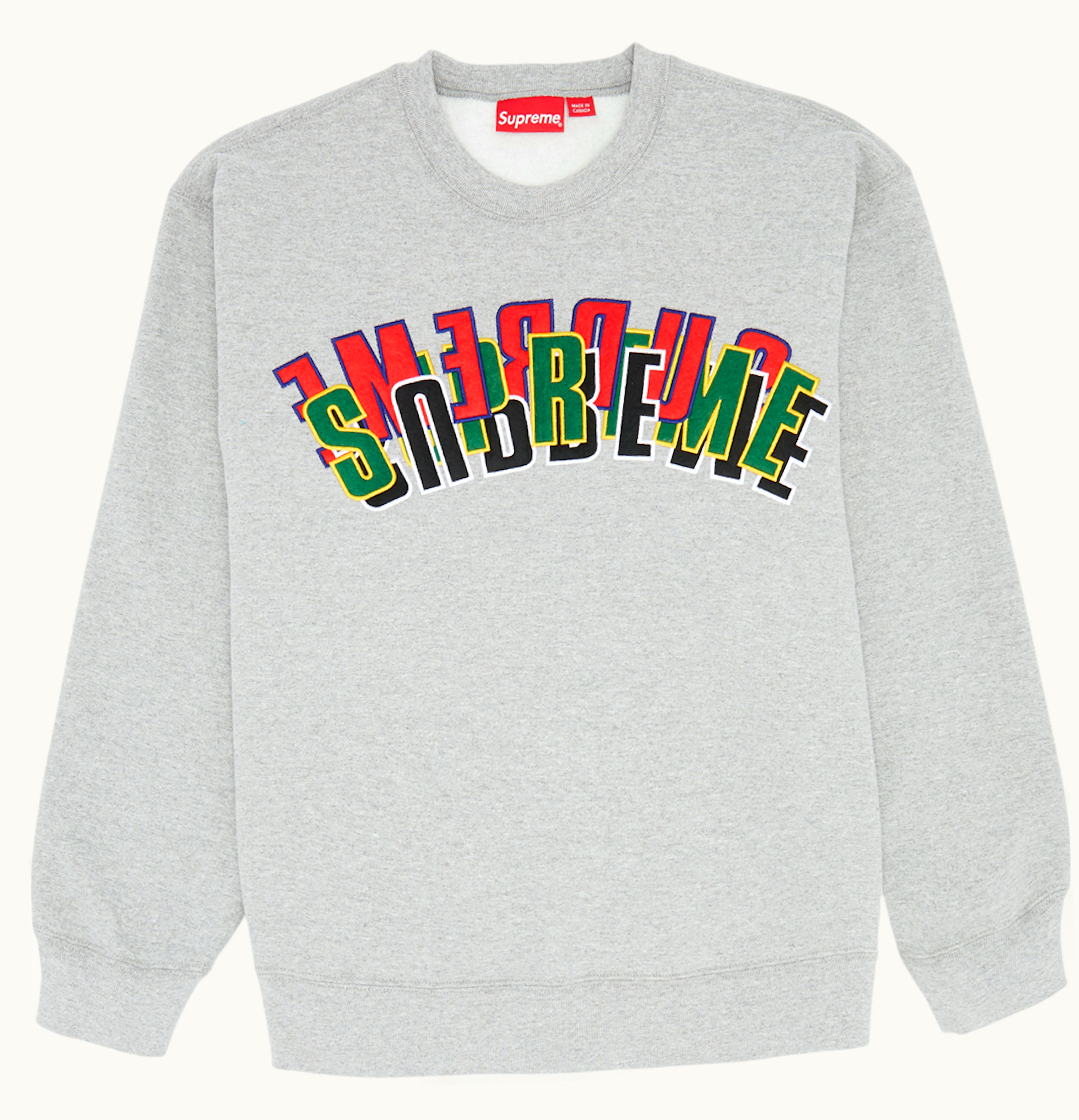 Supreme Supreme Stacked Crewneck Heather Grey