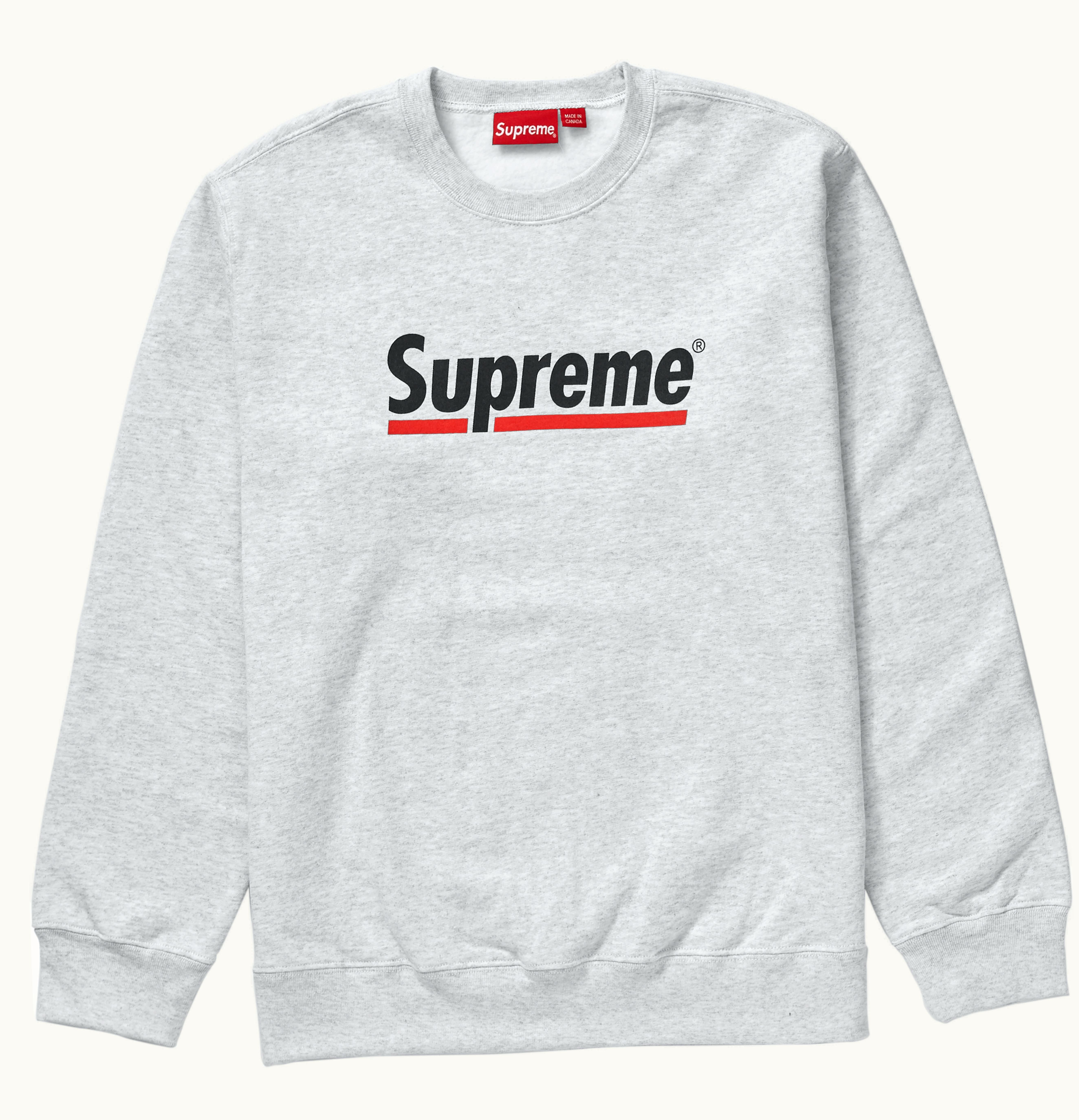 Supreme Supreme Underline Crewneck Ash Grey