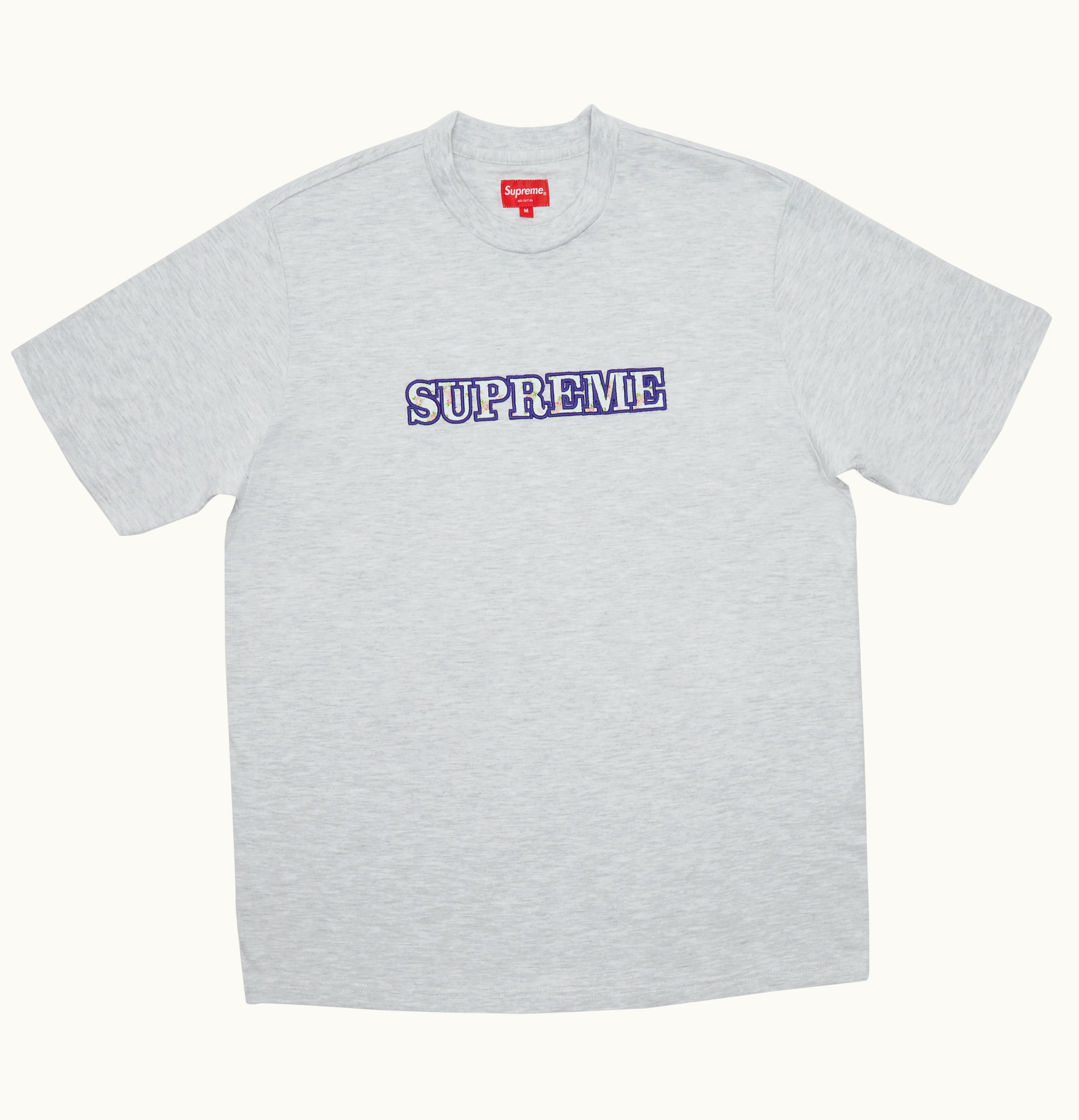 Supreme Supreme Floral Logo Tee Ash Grey