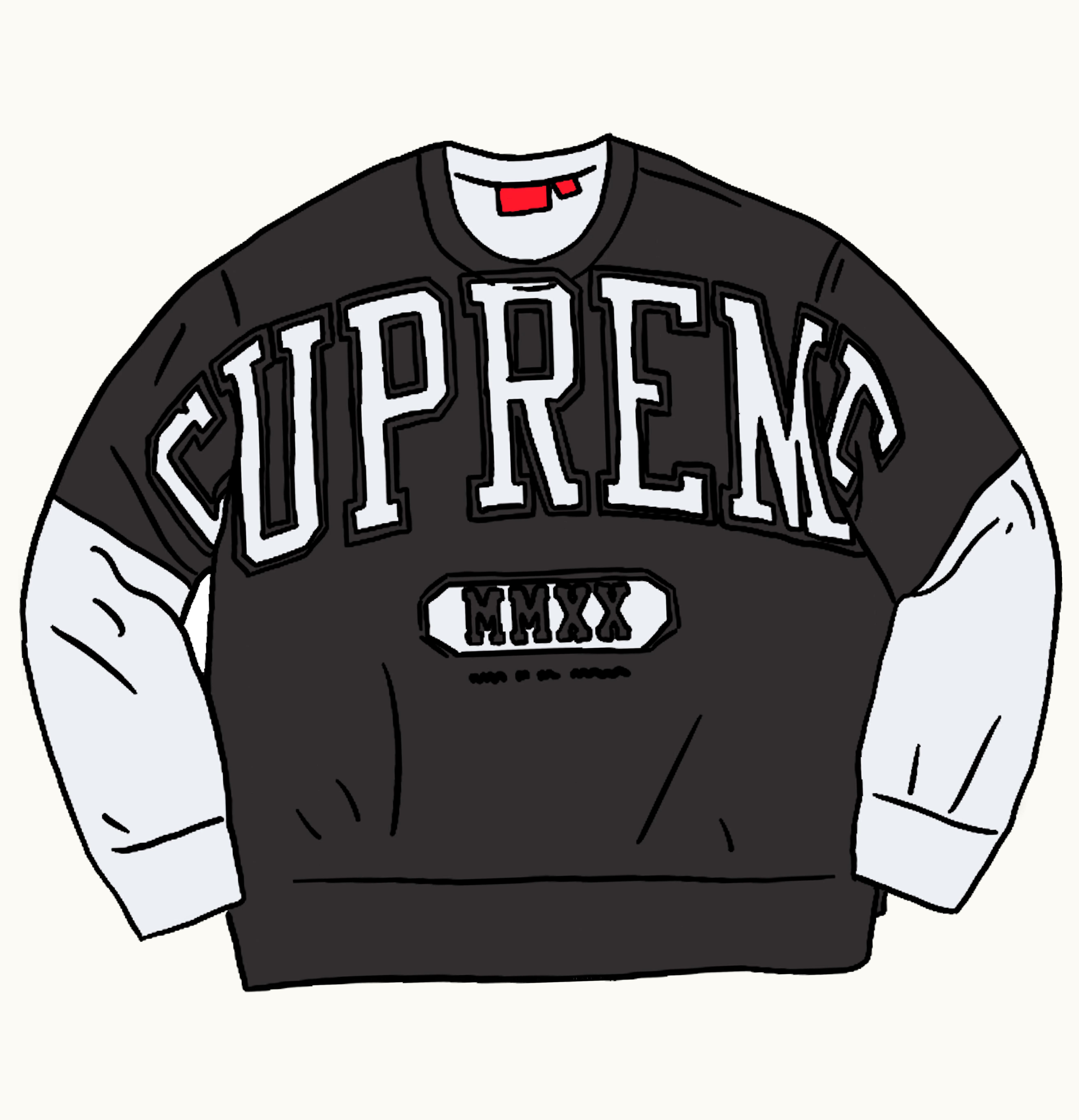 Supreme Supreme Overprint Crewneck Ash Grey