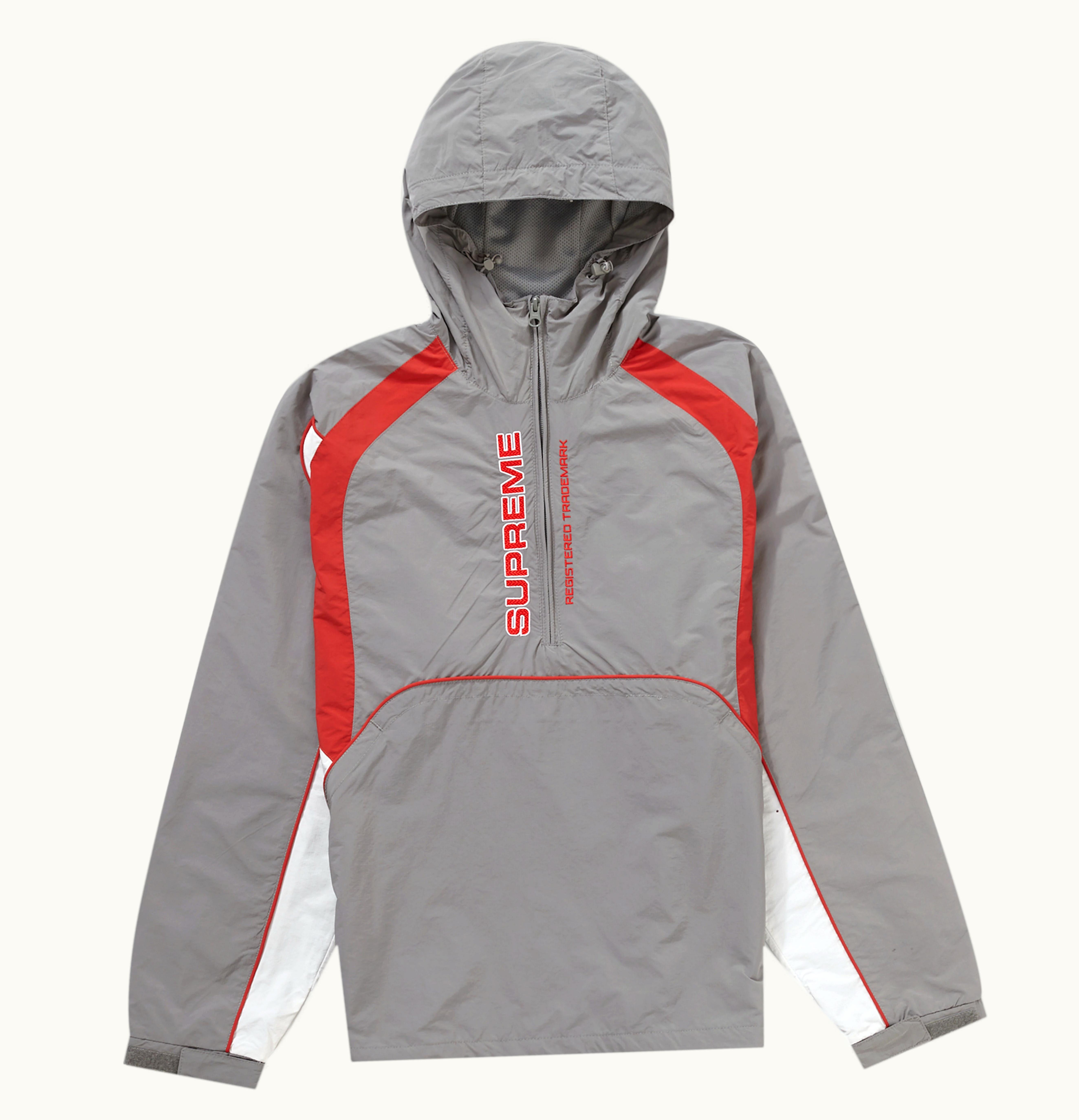 Supreme Supreme Paneled Half Zip Pullover Grey