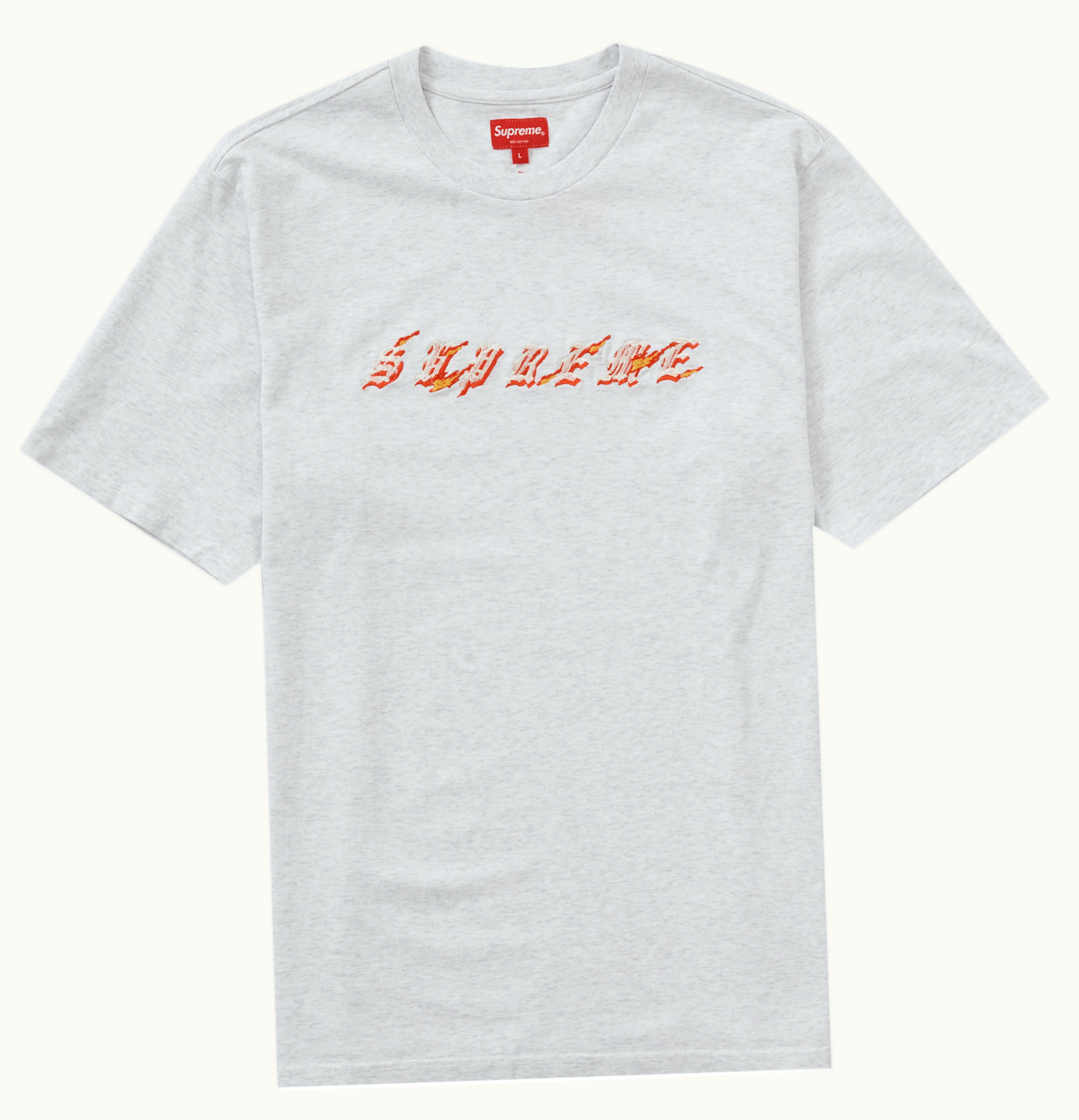 Supreme Supreme Flames S S Top SS22 Ash Grey