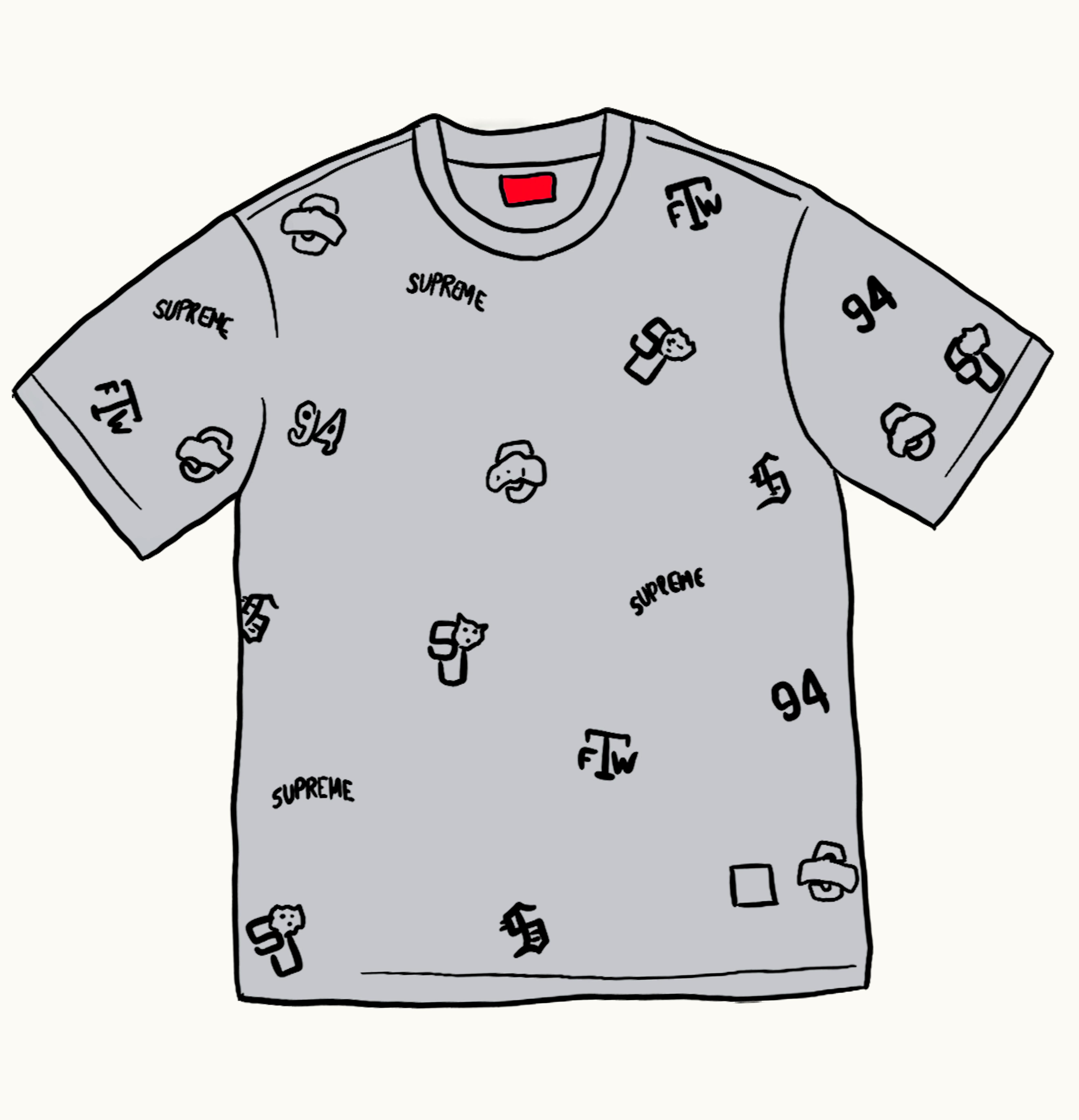 Supreme Supreme University S S Top SS20 Heather Grey