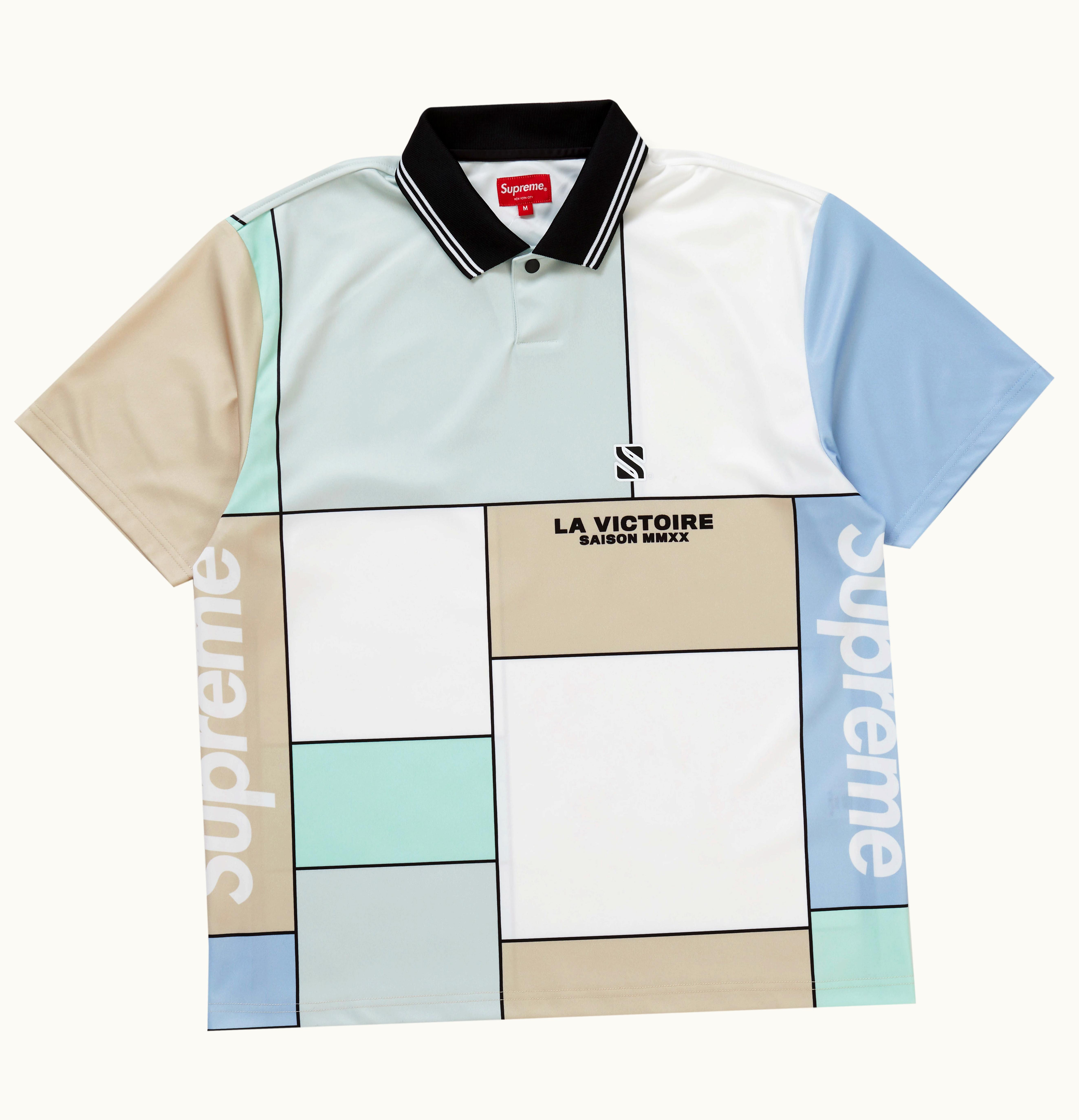 Supreme Supreme Colorblocked Soccer Polo Grey