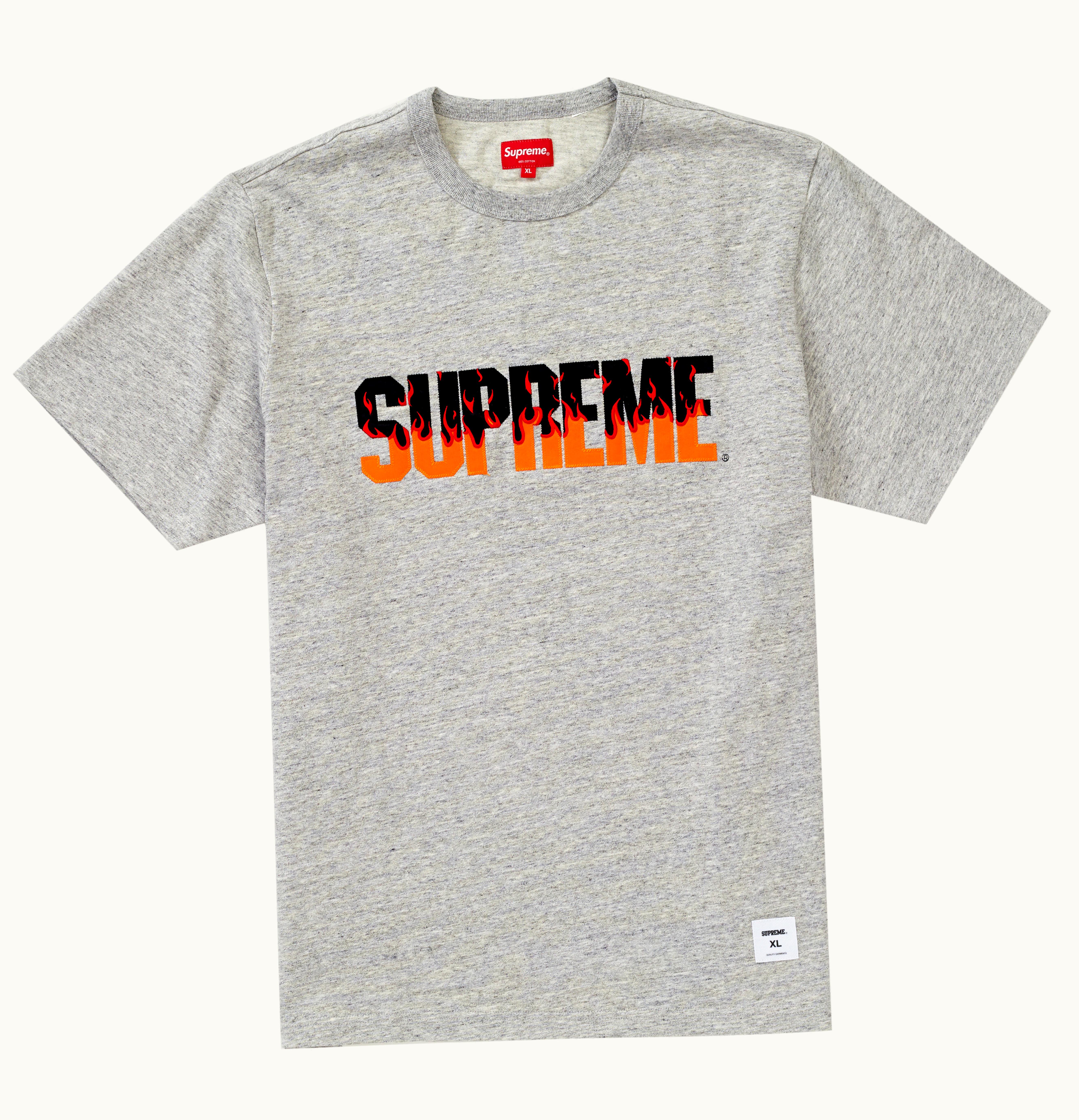 Supreme Supreme Flames S S Top Heather Grey