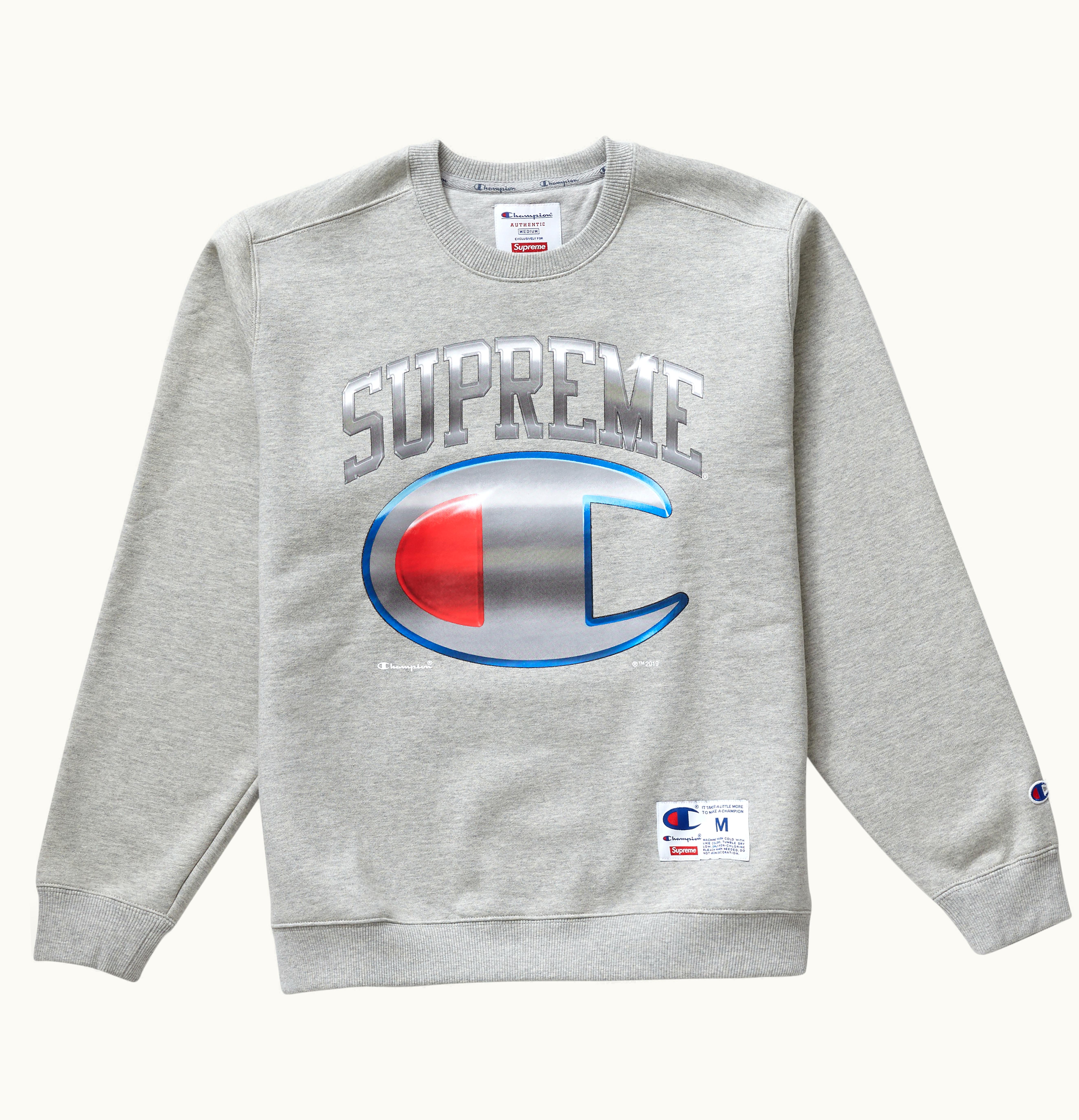 Supreme Supreme Champion Chrome Crewneck Heather Grey