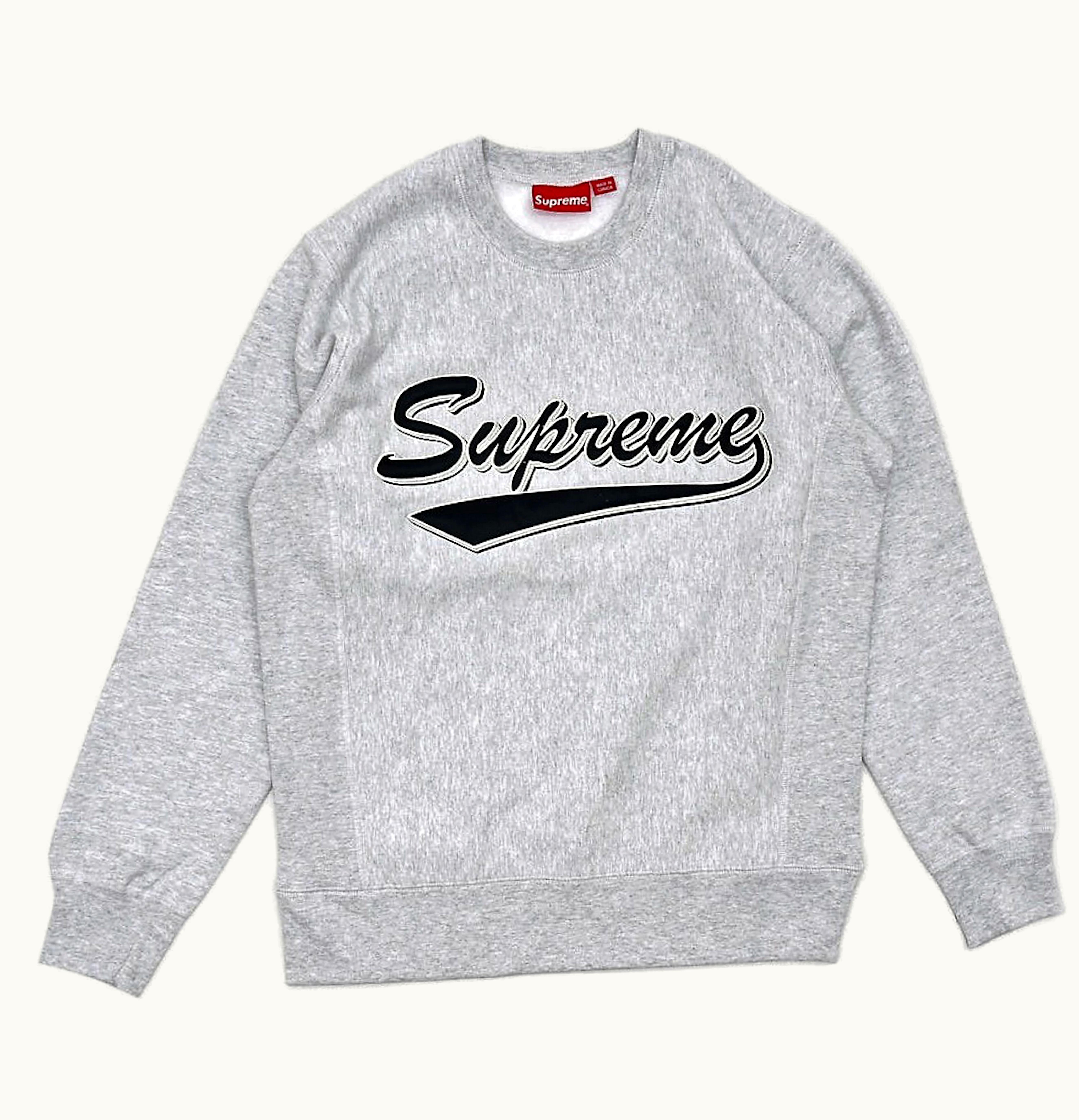 Supreme Supreme Brush Script Crewneck Grey