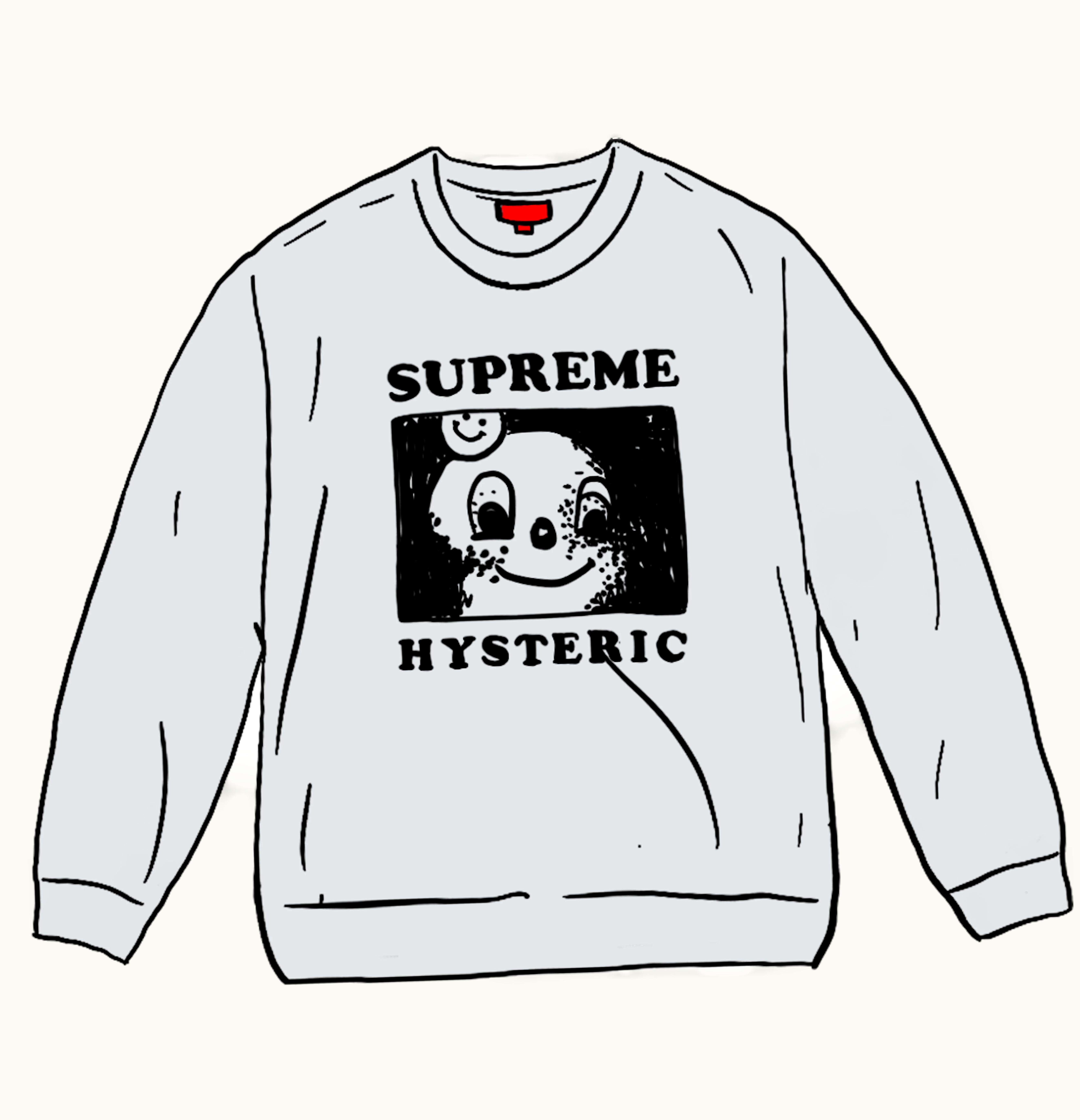 Supreme Supreme HYSTERIC GLAMOUR Crewneck Ash Grey