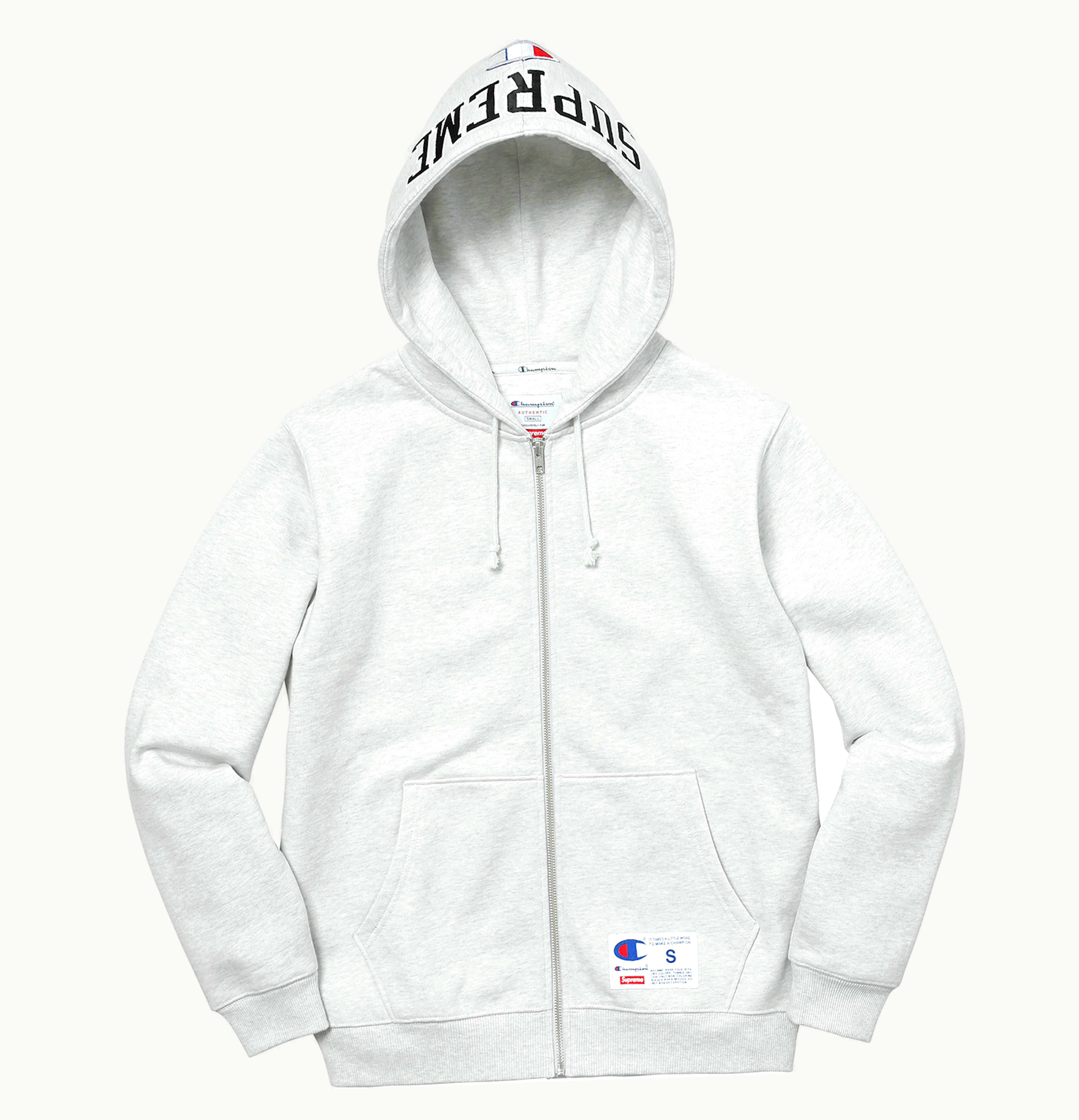 Supreme Supreme Champion Arc Logo Zip Up Sweat Ash Grey