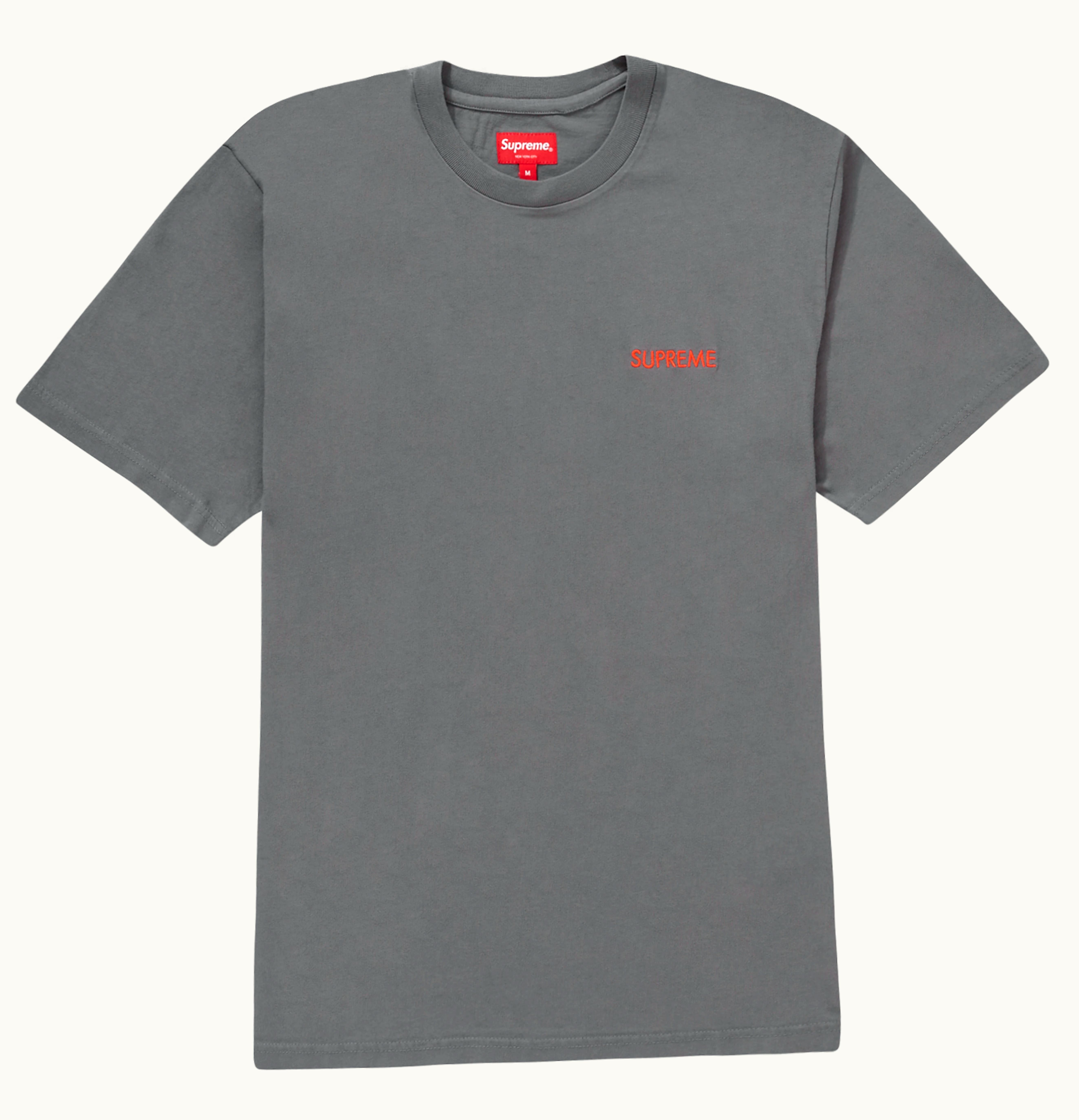 Supreme Supreme Washed Capital S S Top Grey