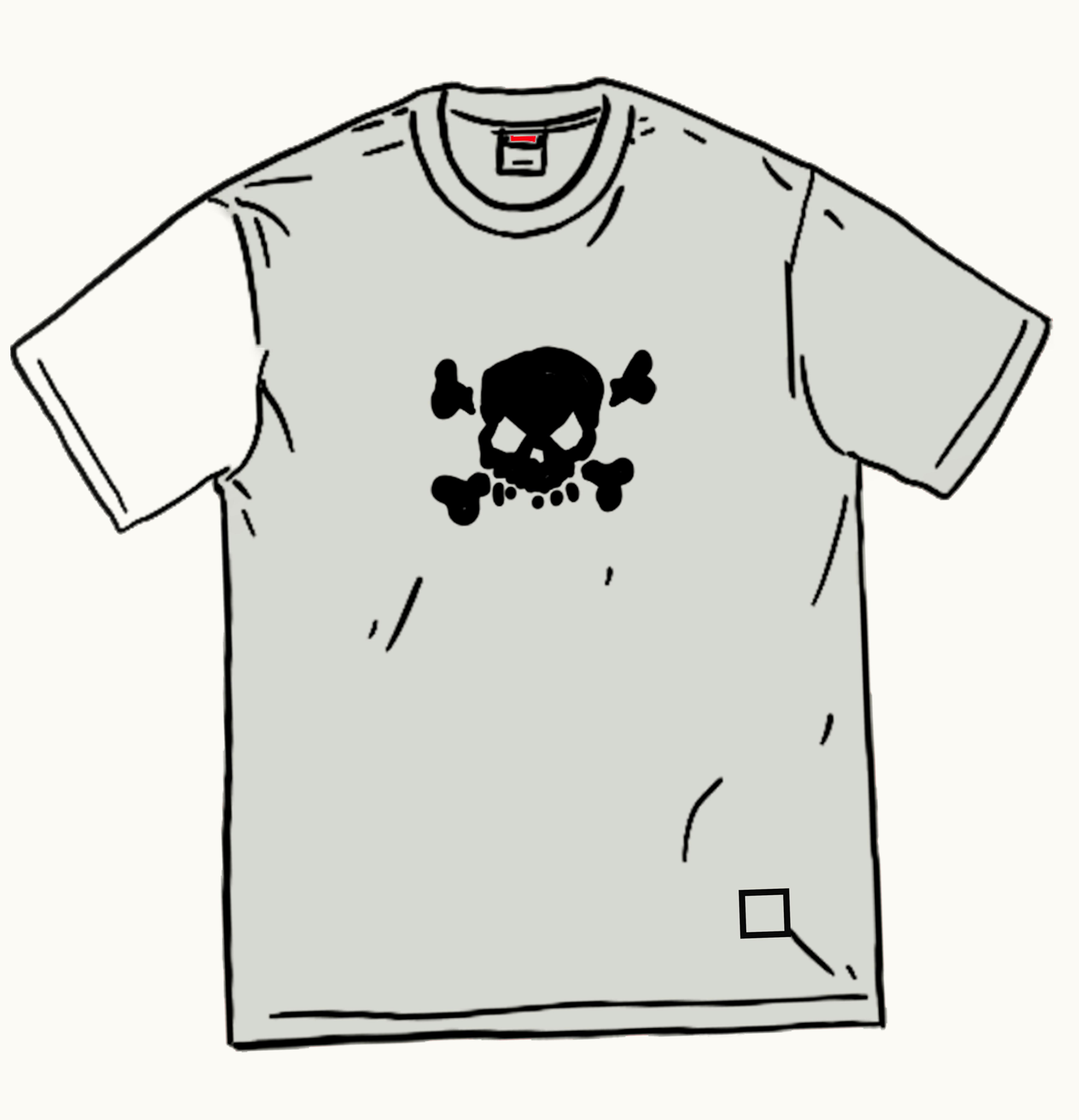 Supreme Supreme Skull S S Top Grey